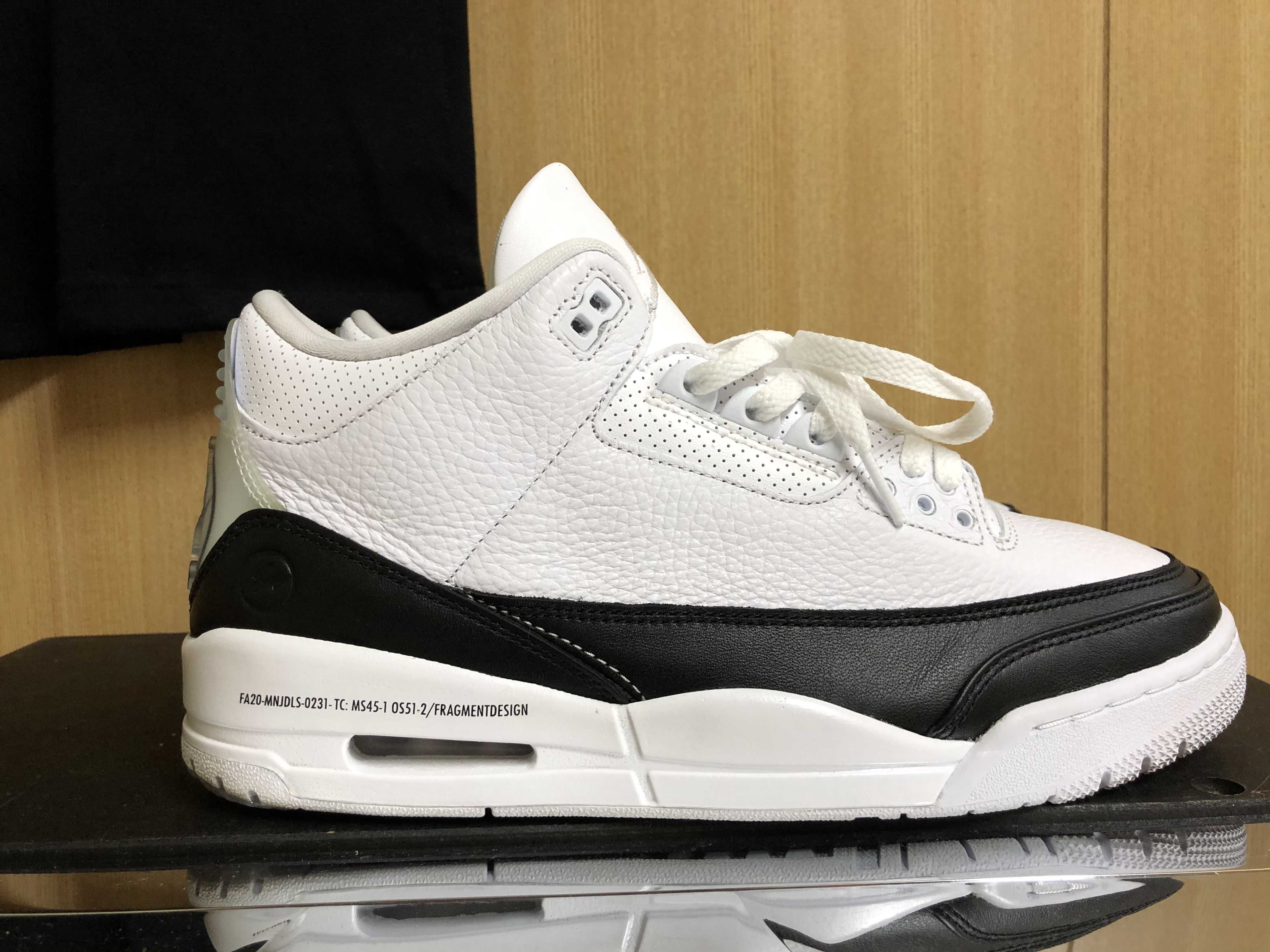 Fragment × Nike Air Jordan 3 "White/Black"