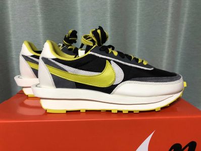 UNDERCOVER × sacai × Nike LD Waffle "Black/Sail-Dark Grey-Bright Citron"