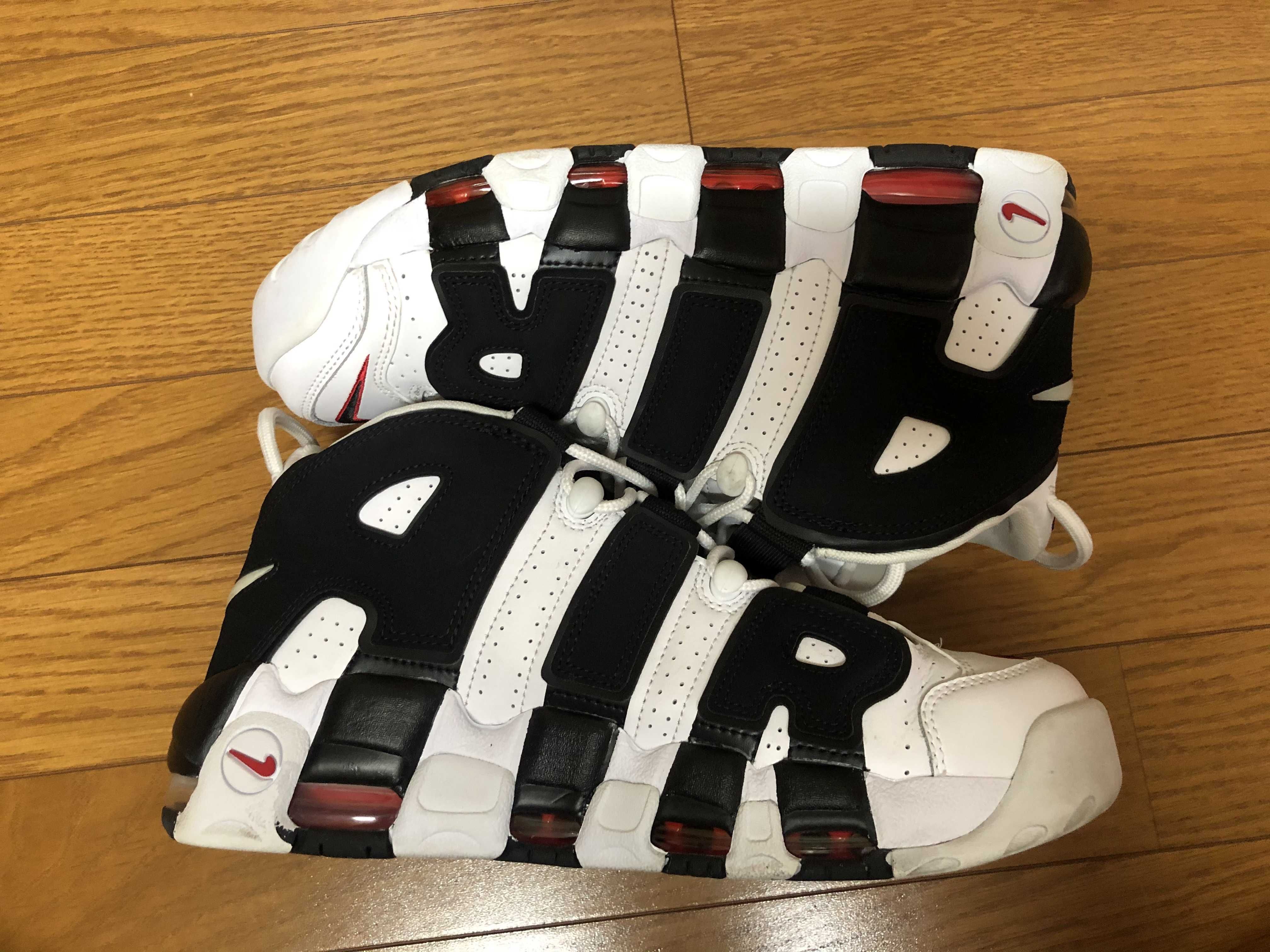 NIKE AIR MORE UPTEMPO "WHITE/BLACK/UNIVERSITY RED"(2020)