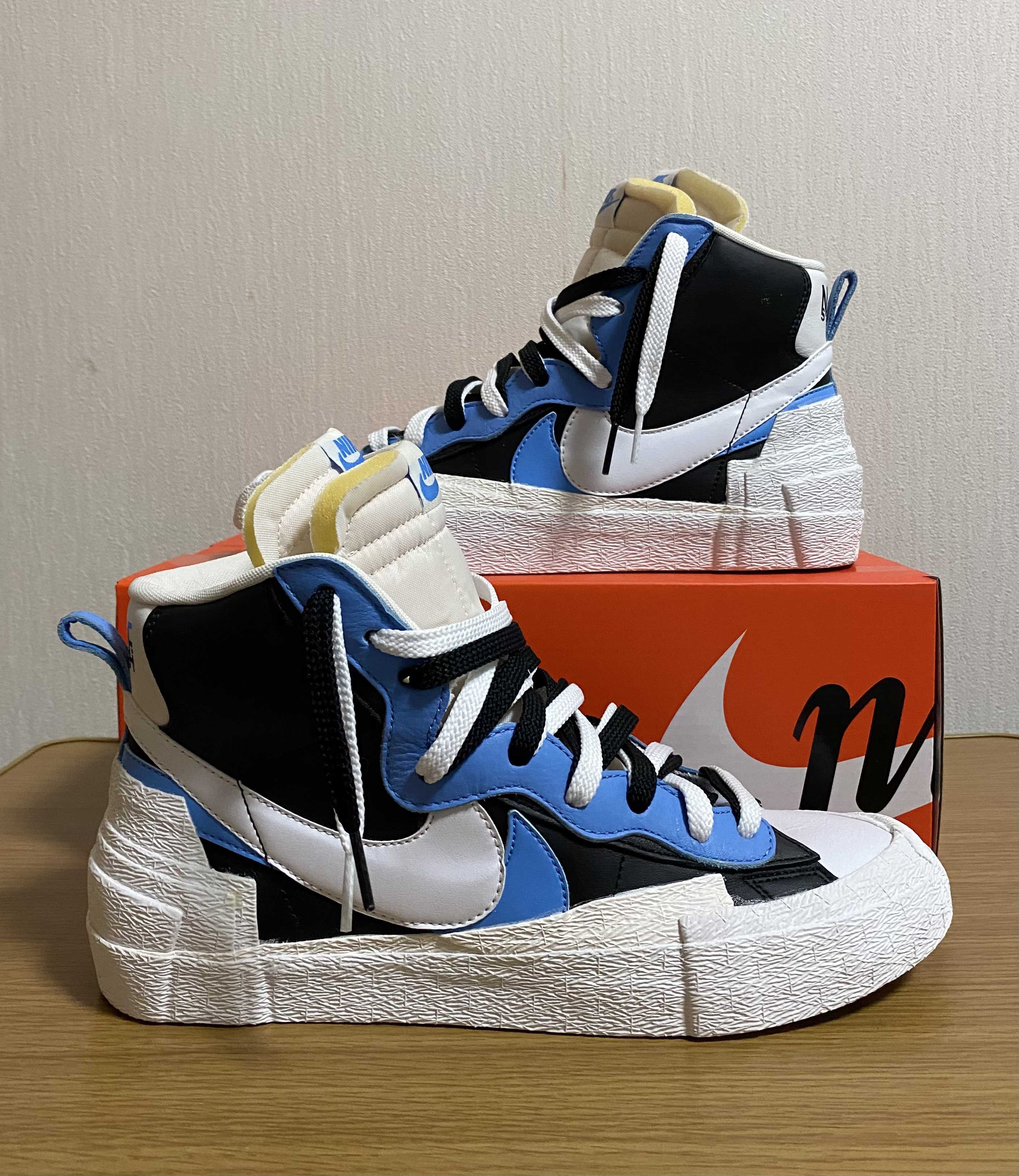 sacai × NIKE BLAZER MID "BLACK / BLUE"