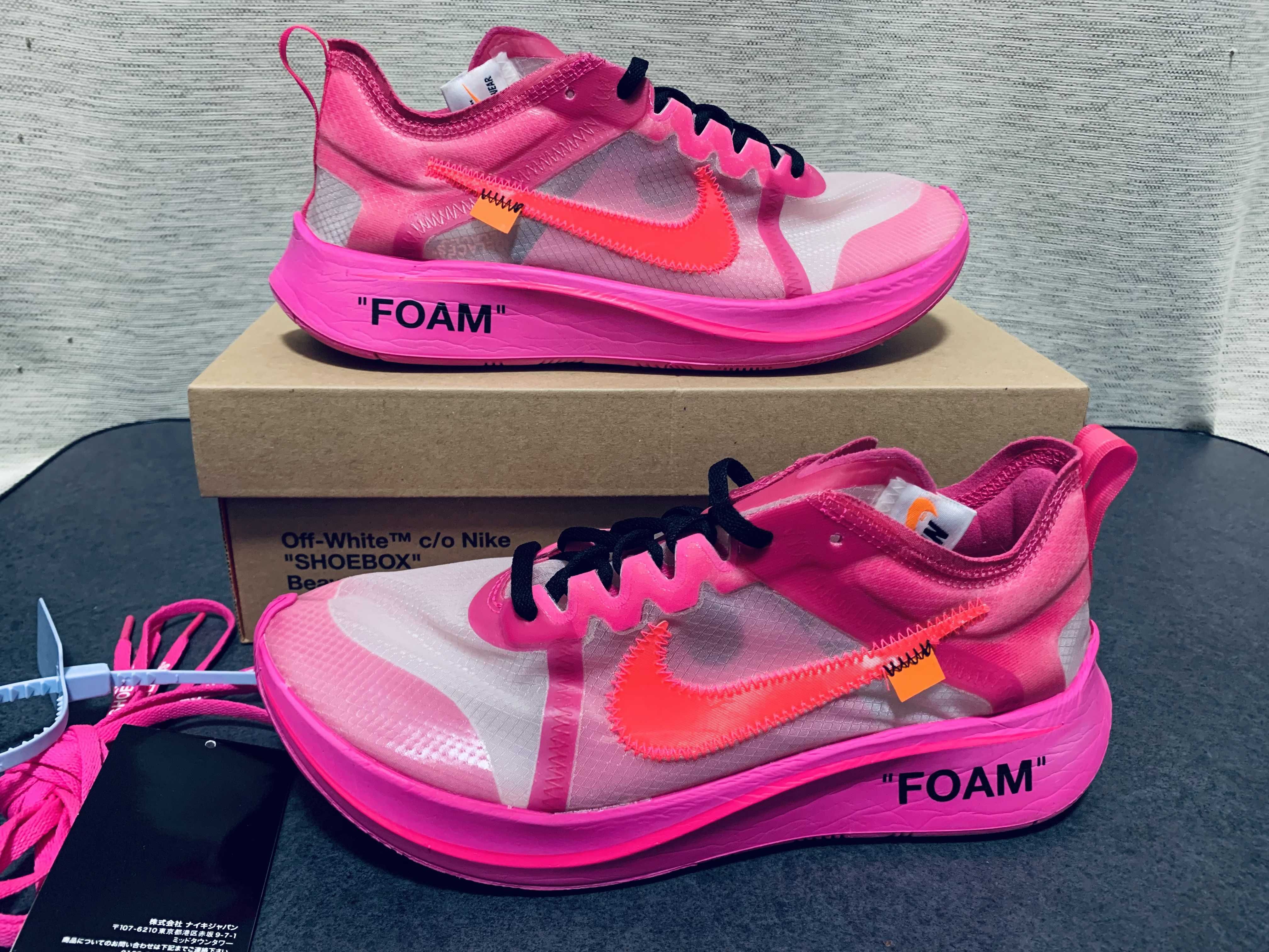 Off-White × Nike Zoom Fly "Pink"