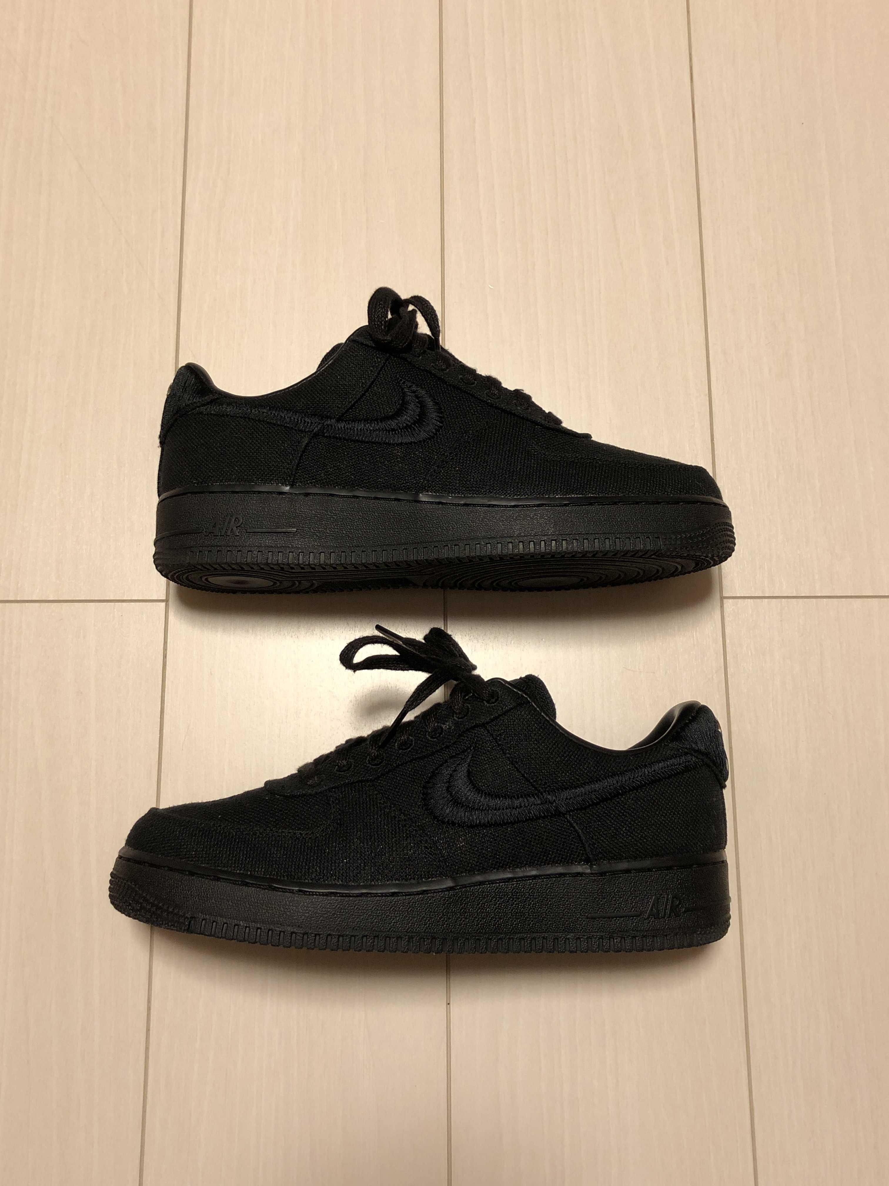 Stussy × Nike Air Force 1 Low "Triple Black"