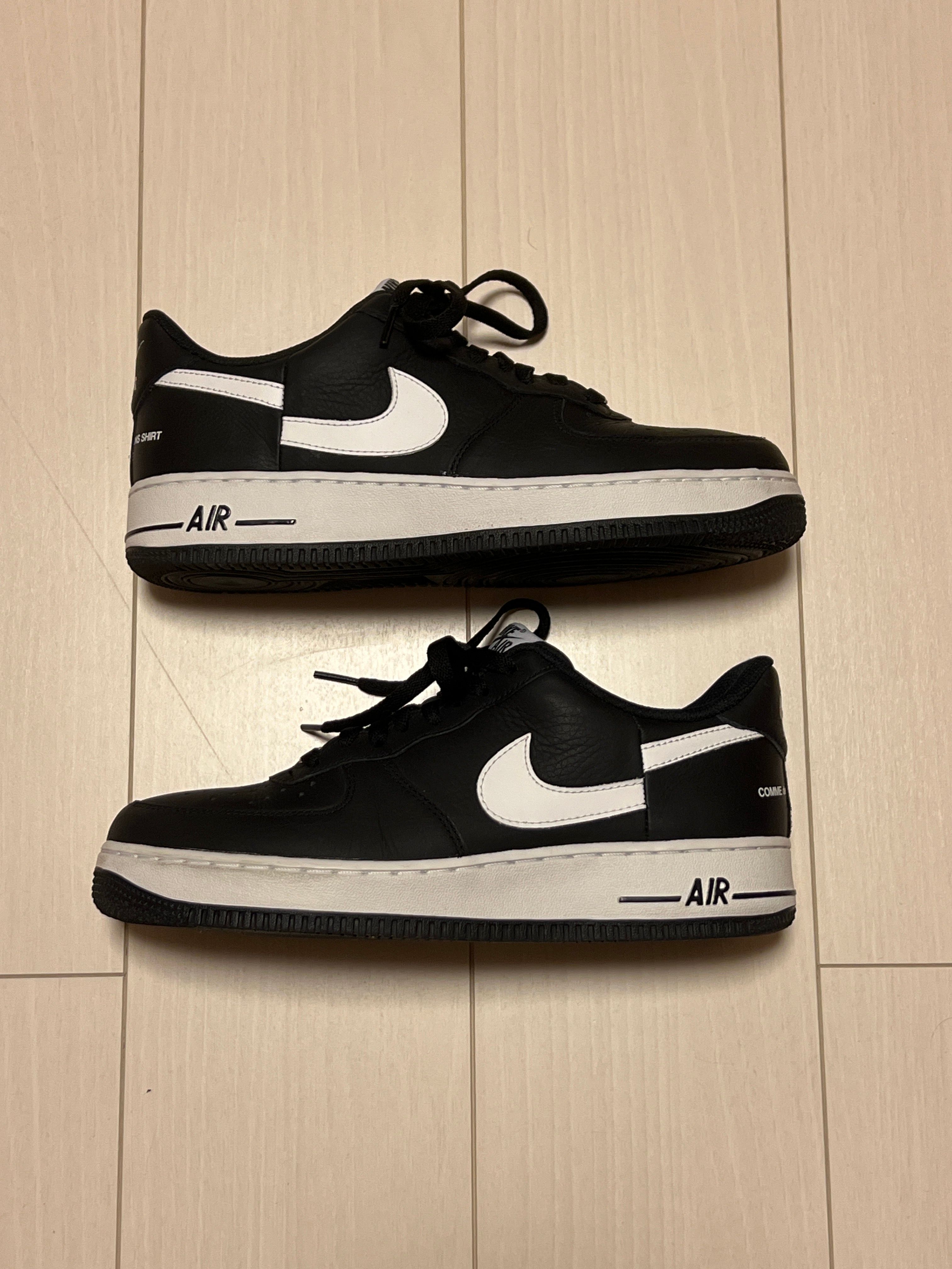 Supreme × COMME des GARCONS SHIRT × Nike Air Force 1 Low "Black/White" (2018)
