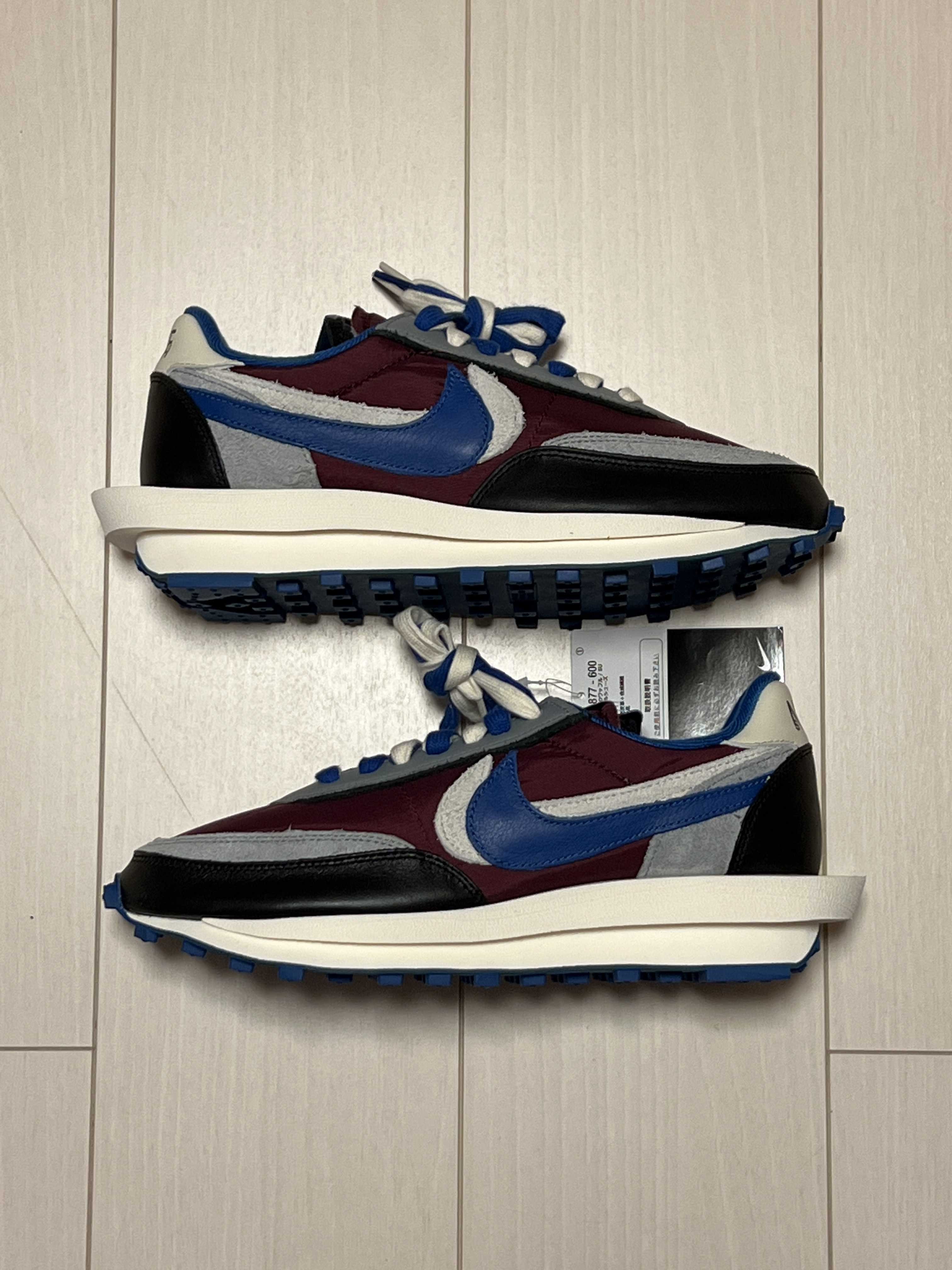 UNDERCOVER × sacai × Nike LD Waffle "Night Maroon/Pale Ivory-Ground Grey-Team Royal"