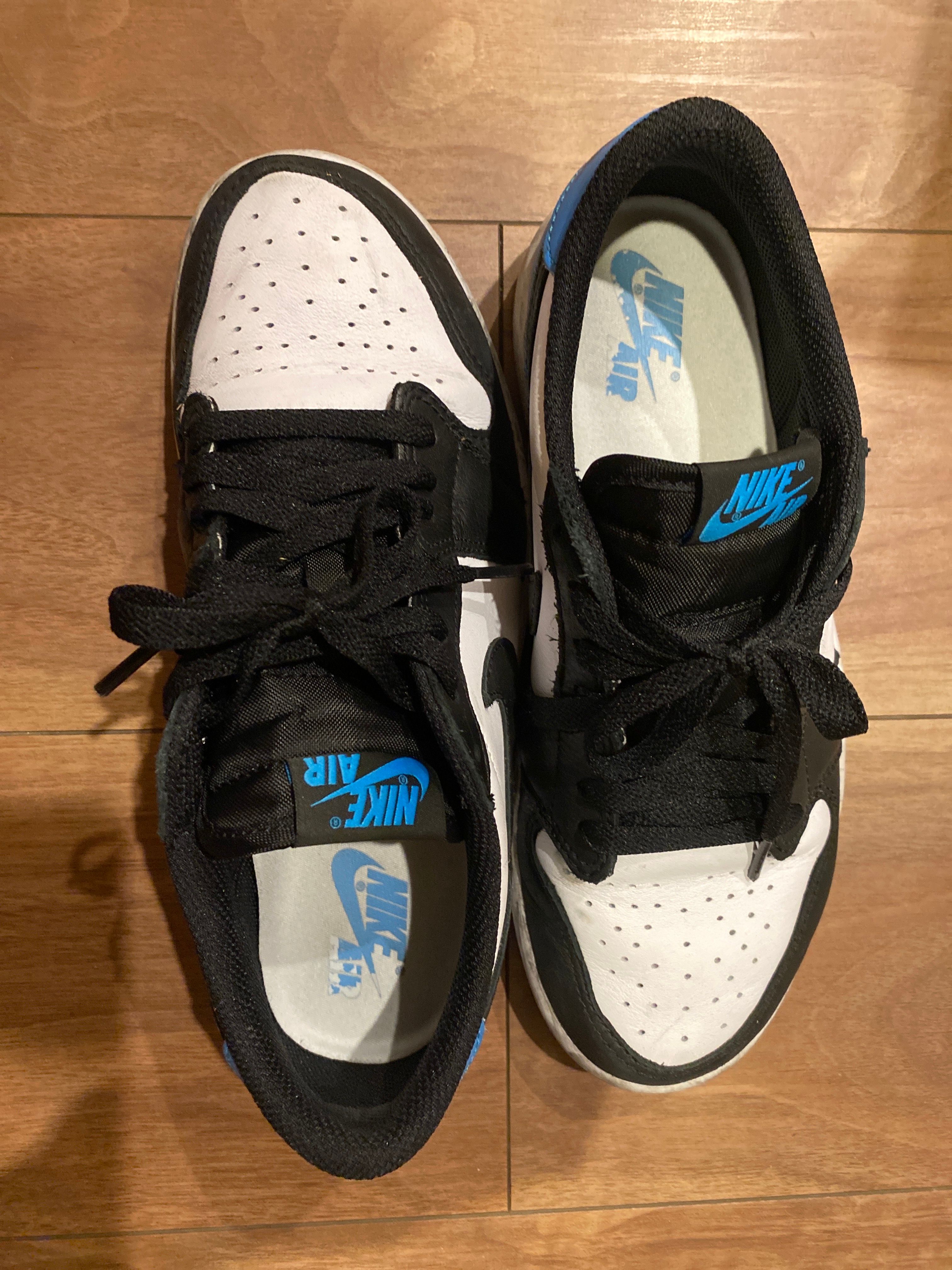 Nike Women's Air Jordan 1 Low OG "Black and Dark Powder Blue/UNC"