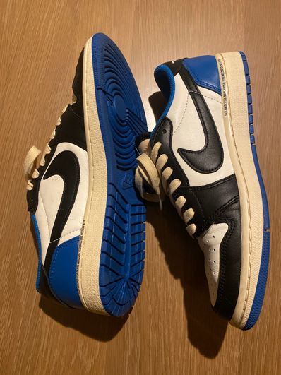Travis Scott × fragment design × Nike Air Jordan 1 Low OG SP "Military Blue"