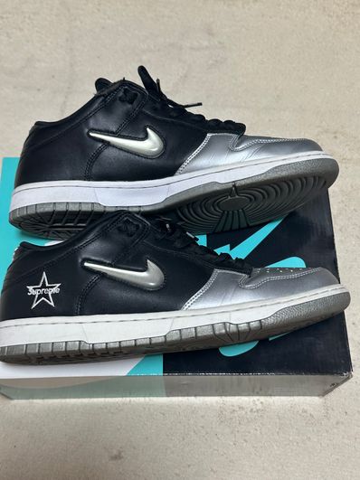 Supreme × Nike Dunk Low "Metallic Silver/Black"