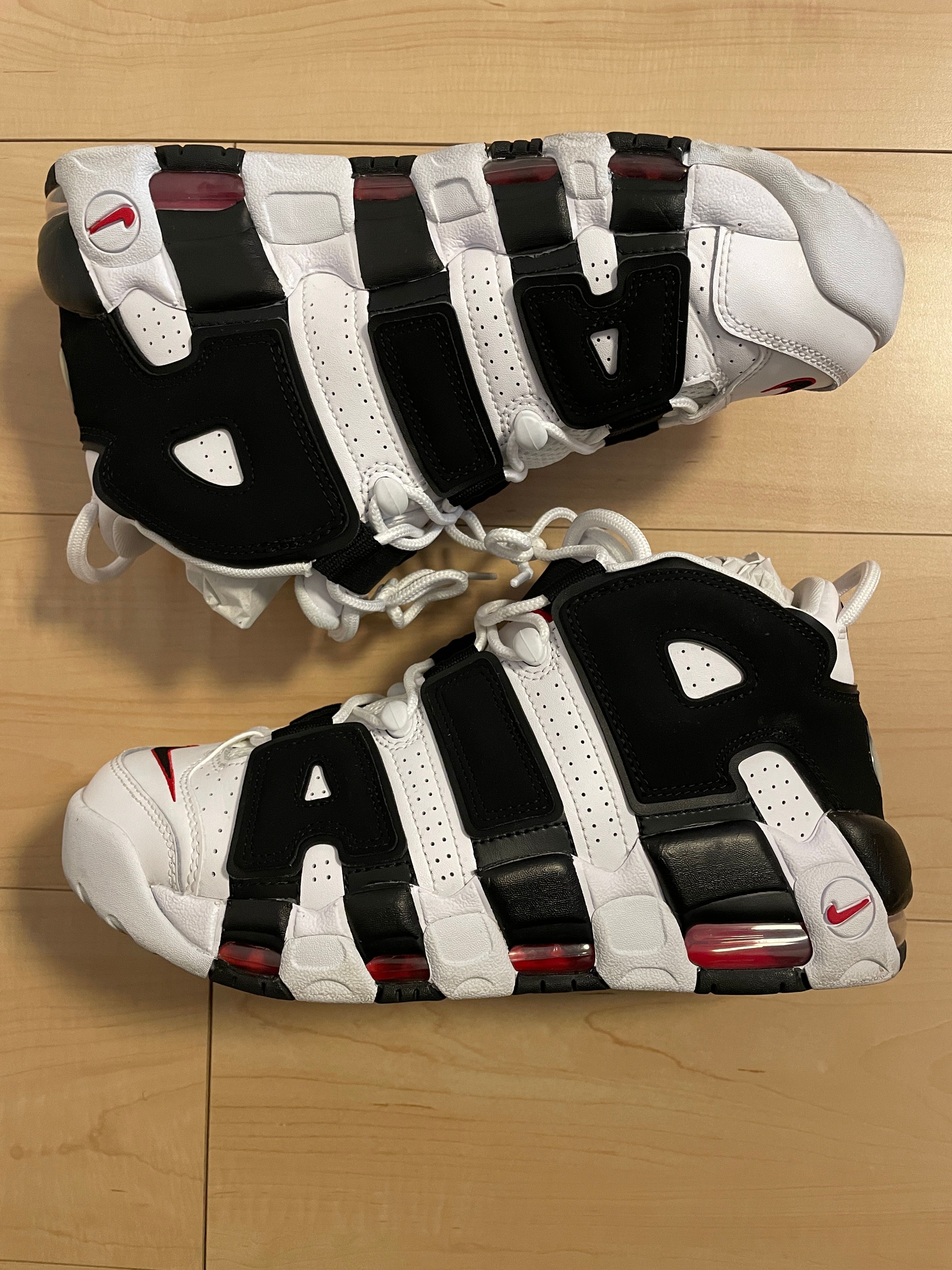 NIKE AIR MORE UPTEMPO "WHITE/BLACK/UNIVERSITY RED"(2020)