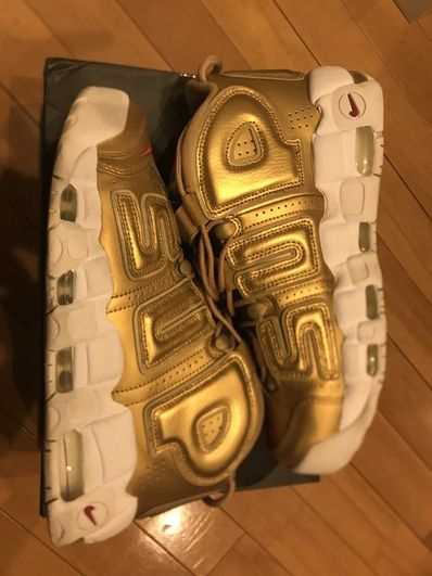 Supreme × Nike Air More Uptempo "Metallic Gold"