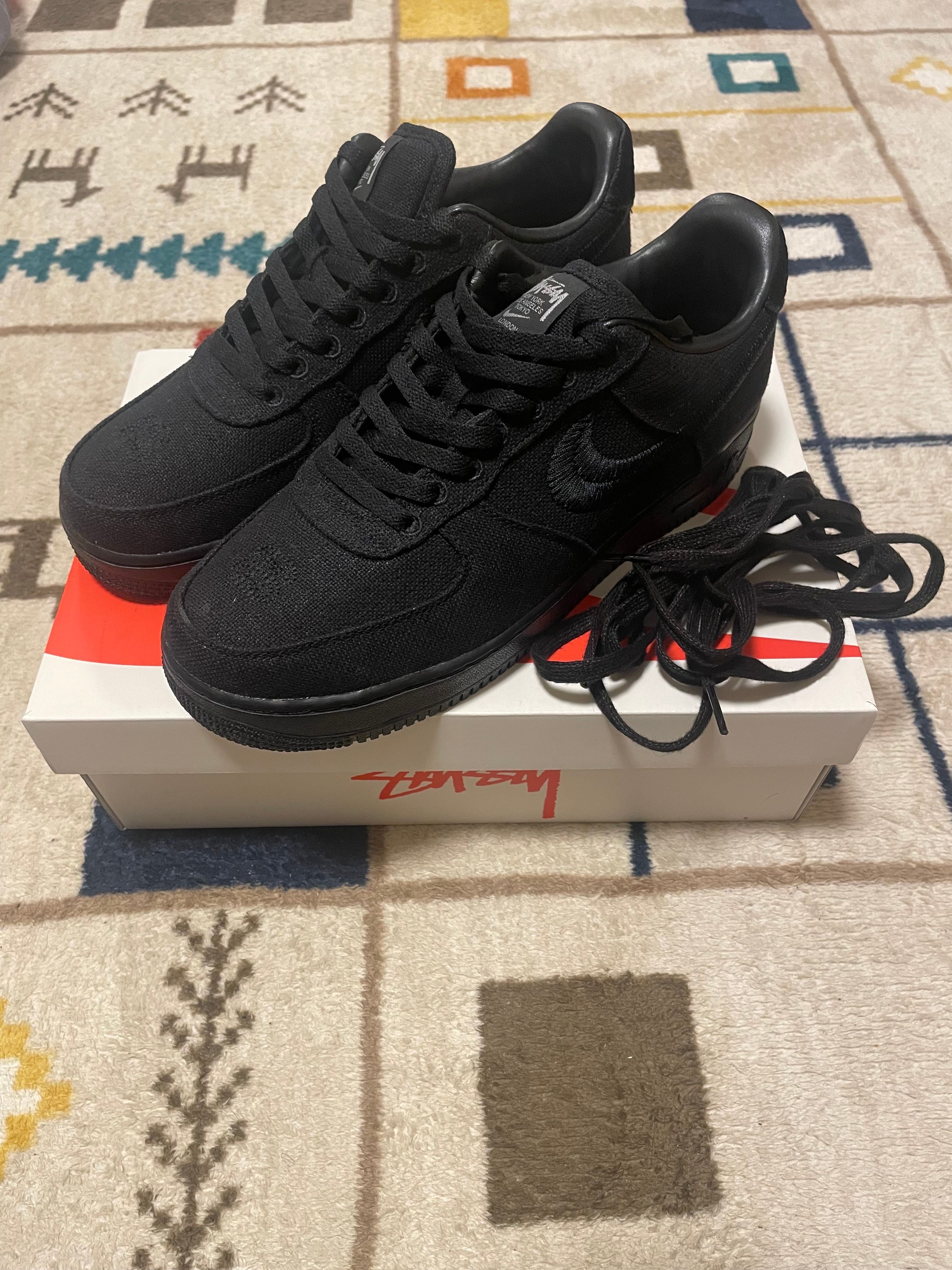 Stussy × Nike Air Force 1 Low "Triple Black"