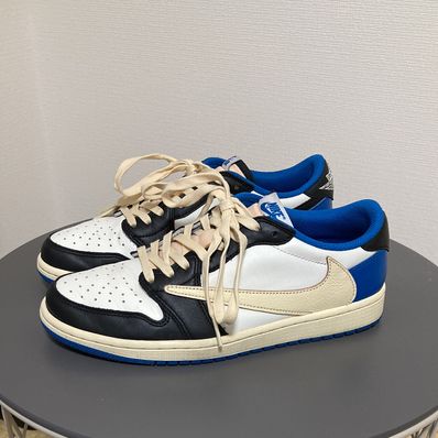Travis Scott × fragment design × Nike Air Jordan 1 Low OG SP "Military Blue"