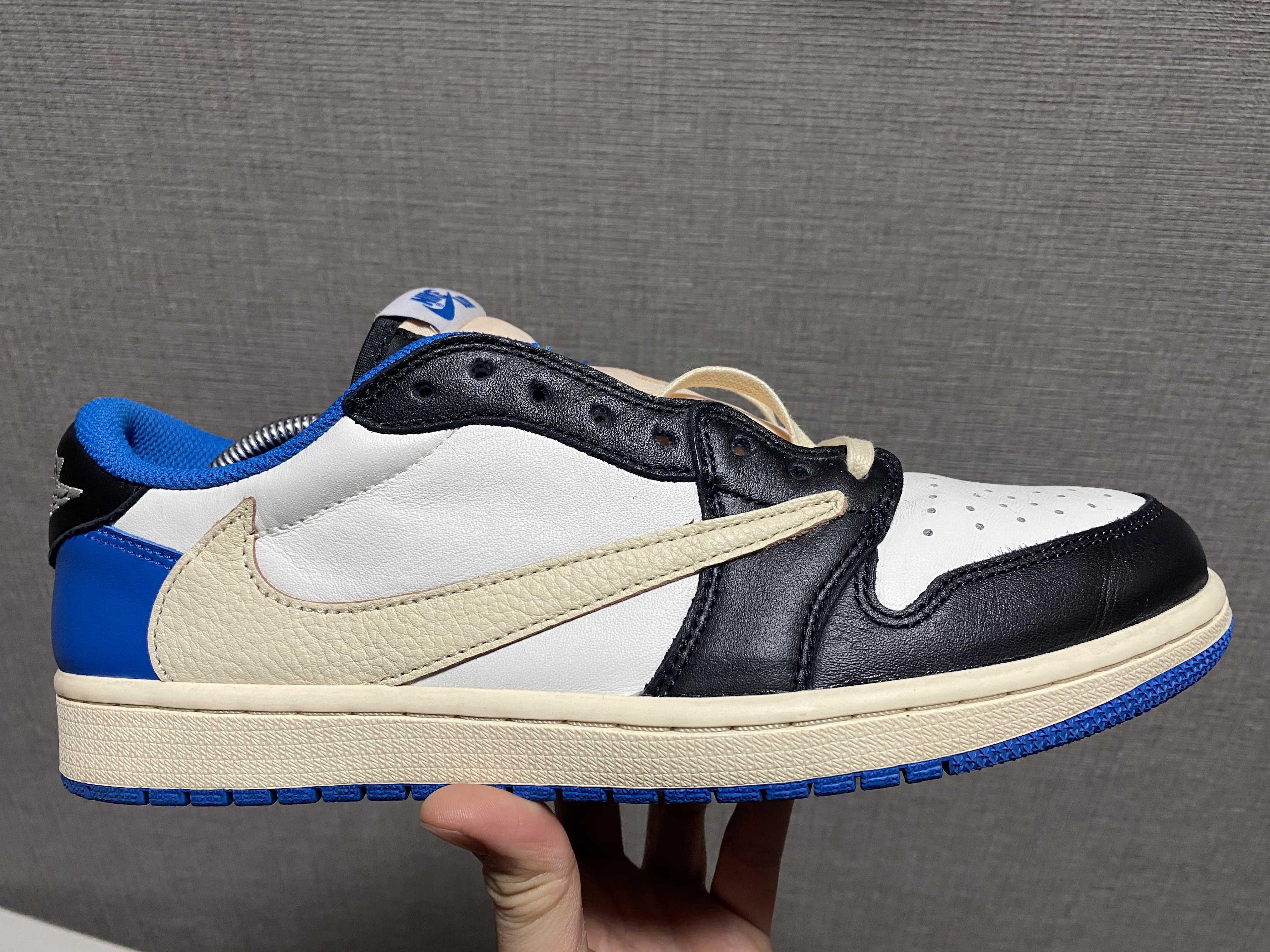 Travis Scott × fragment design × Nike Air Jordan 1 Low OG SP "Military Blue"