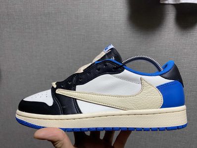 Travis Scott × fragment design × Nike Air Jordan 1 Low OG SP "Military Blue"