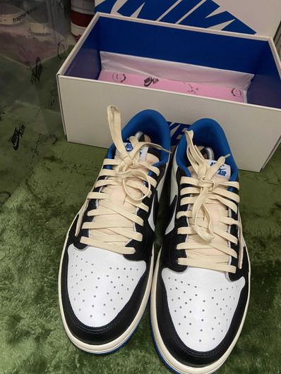 Travis Scott × fragment design × Nike Air Jordan 1 Low OG SP "Military Blue"