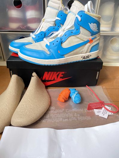 Off-White × Nike Air Jordan 1 High UNC "White/Dark Powder Blue"