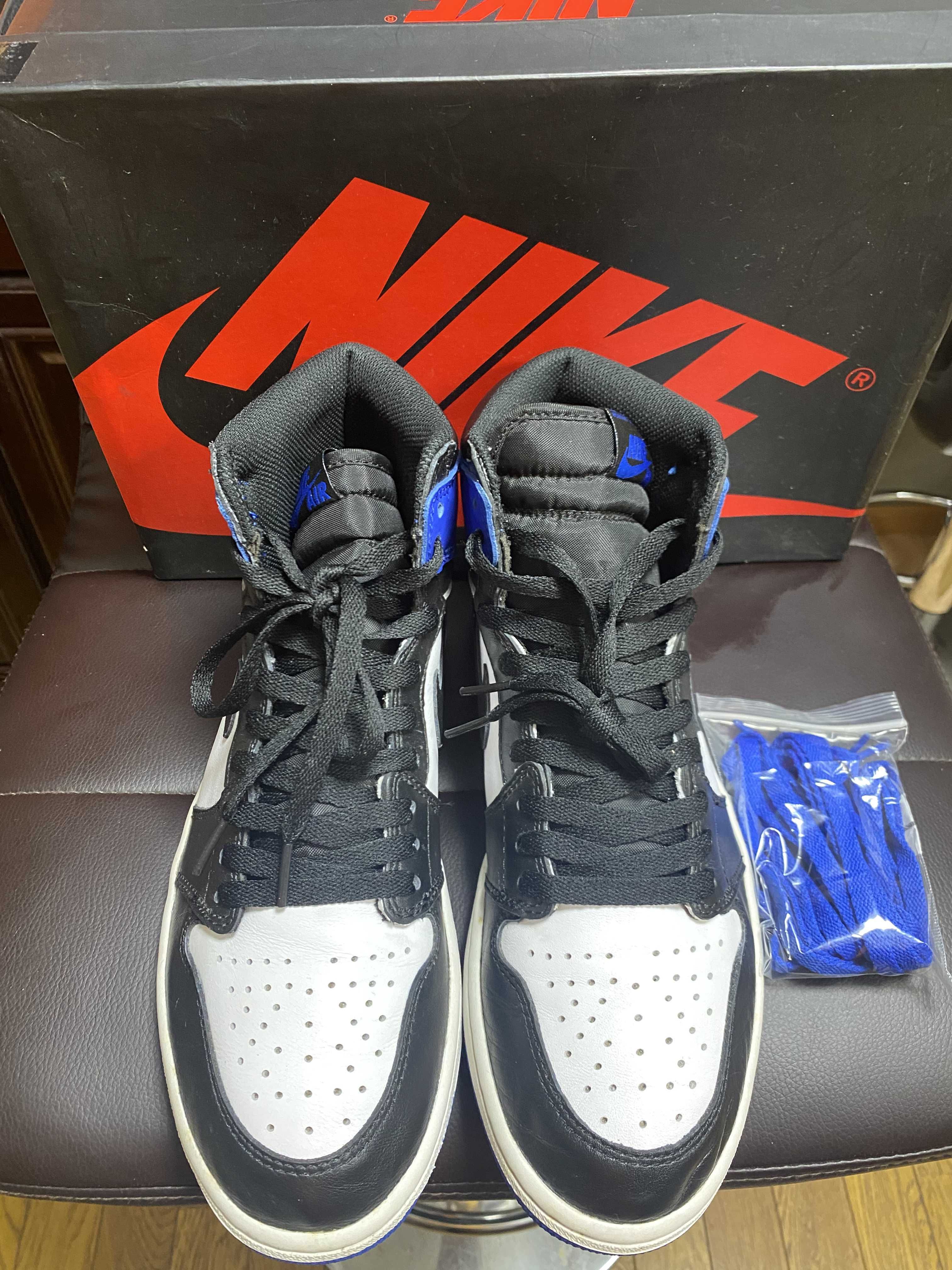 fragment design × Nike Air Jordan 1 Retro High OG "Black/Sport Royal/White"