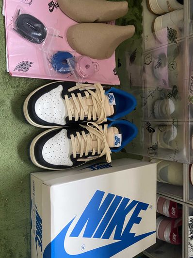 Travis Scott × fragment design × Nike Air Jordan 1 Low OG SP "Military Blue"