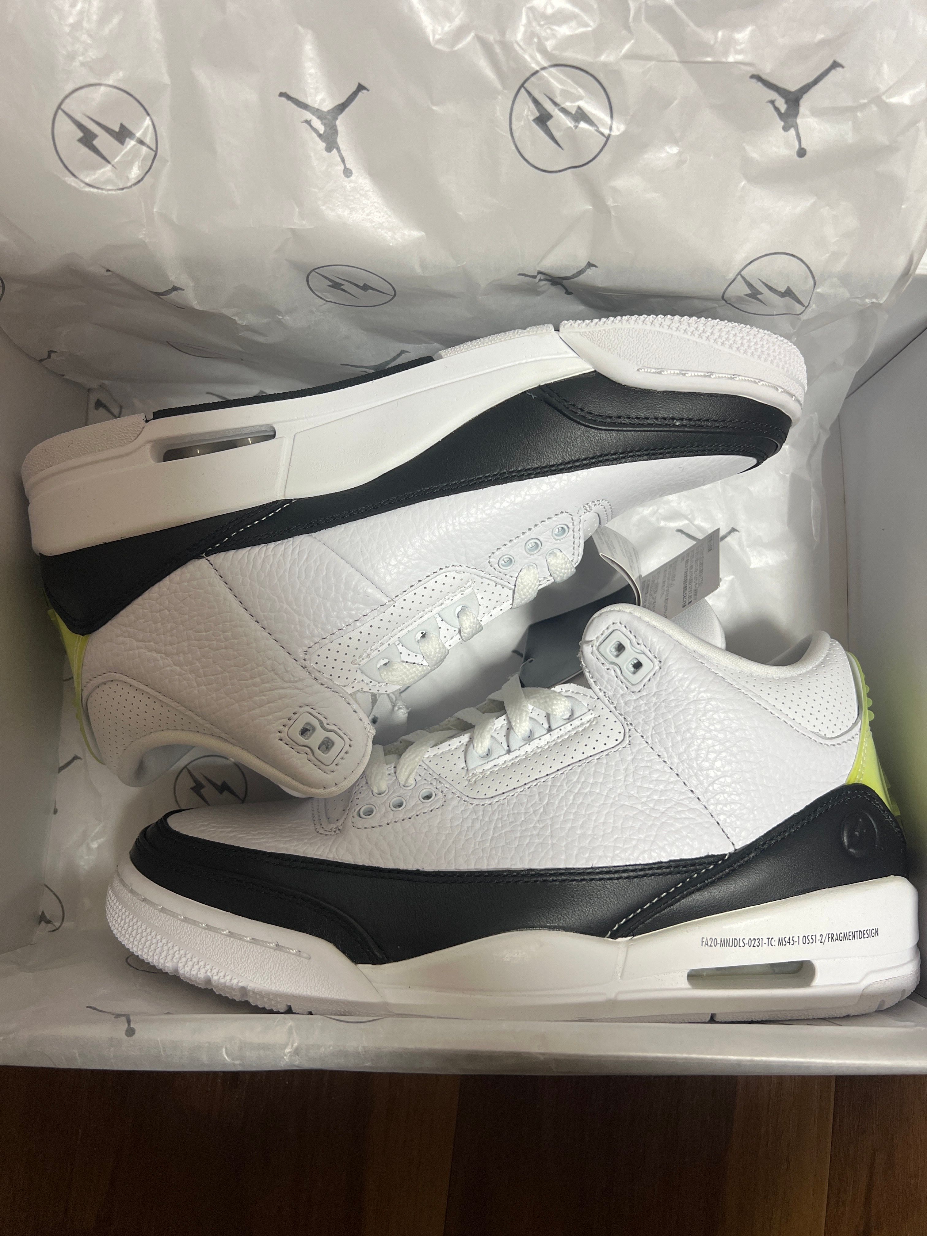 Fragment × Nike Air Jordan 3 "White/Black"