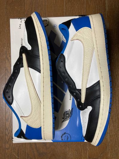 Travis Scott × fragment design × Nike Air Jordan 1 Low OG SP "Military Blue"