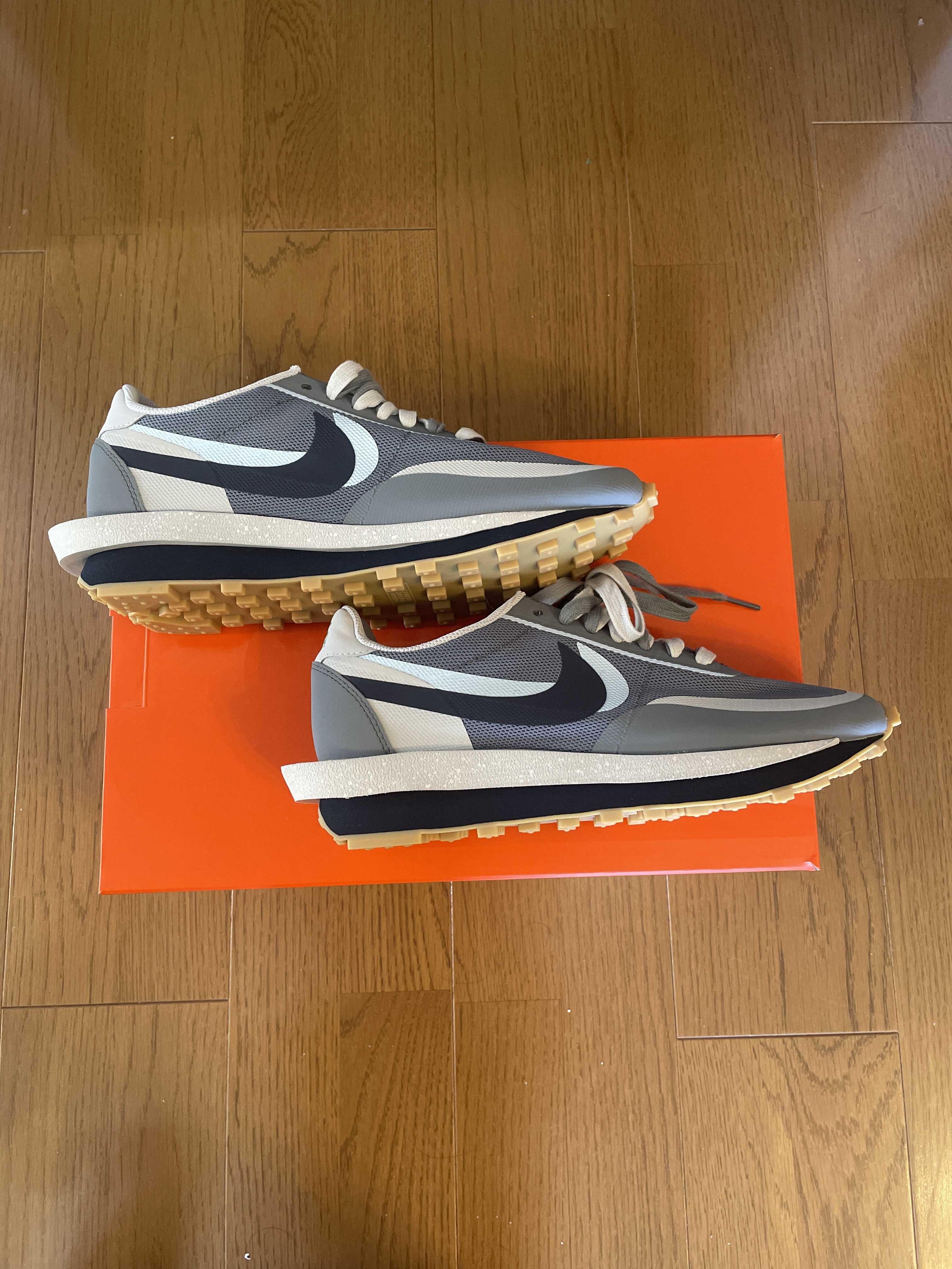CLOT × Sacai × Nike LD Waffle "Grey Obsidian/Cool Grey"