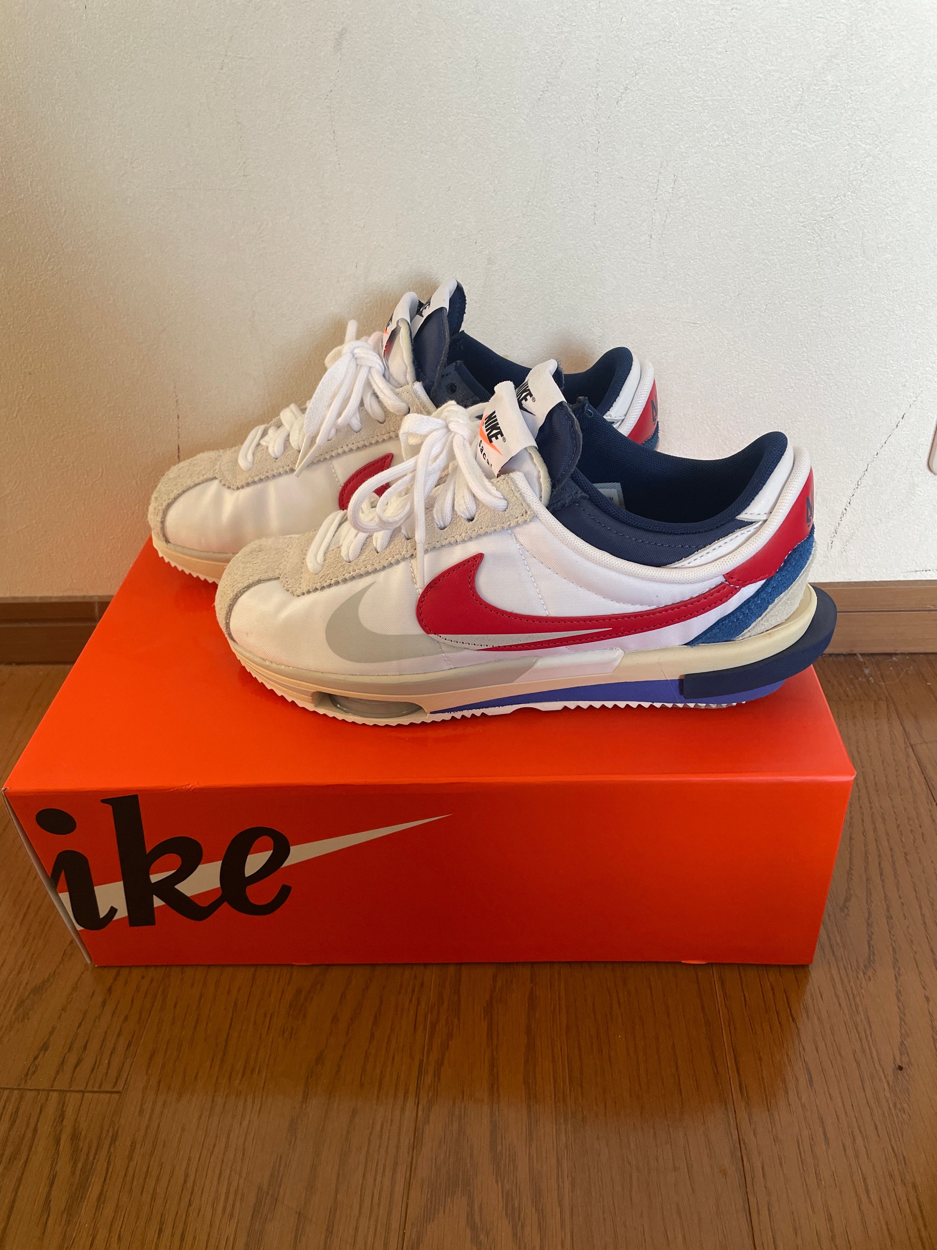 sacai × Nike Zoom Cortez "White and University Red"