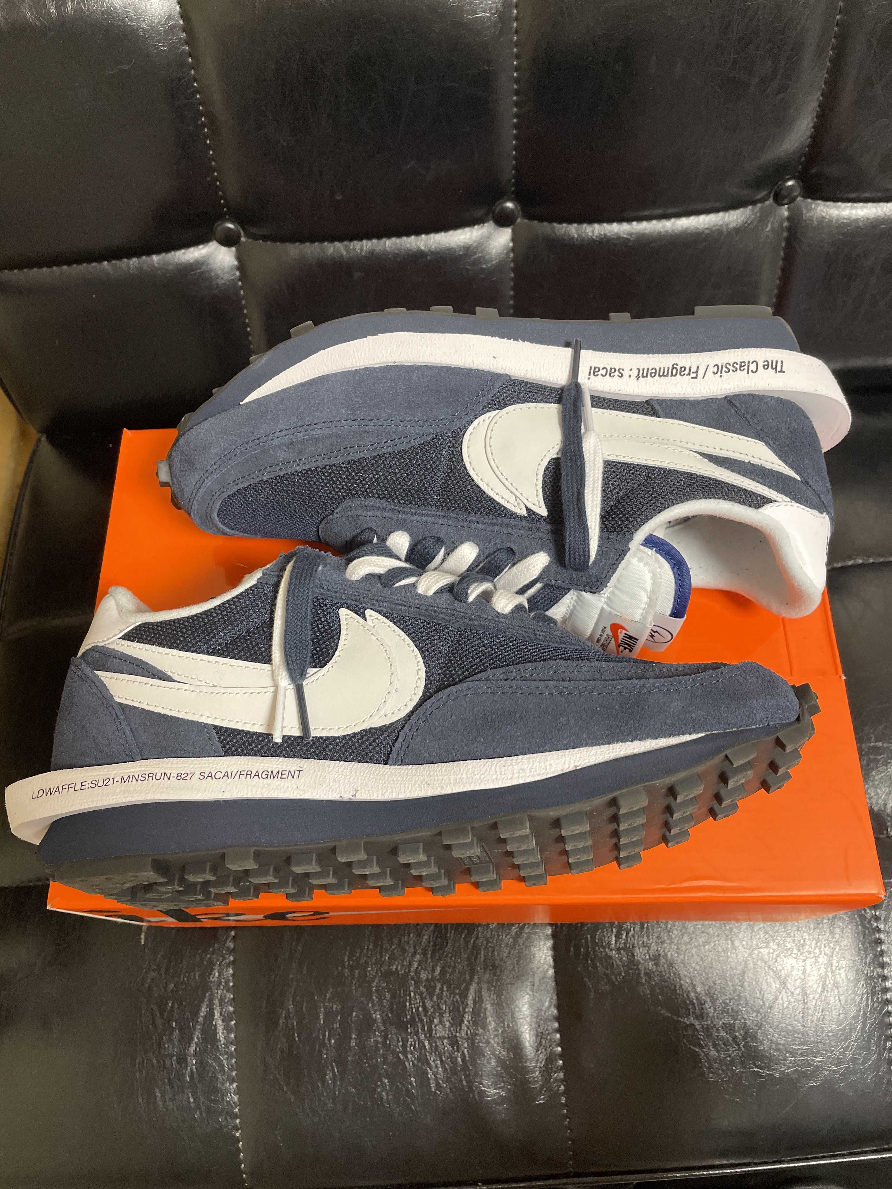 Fragment × sacai × Nike LD Waffle "Blackended Blue"