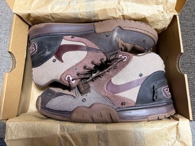 Travis Scott x Nike Air Trainer 1 SP "Archaeo Brown and Rust Pink"