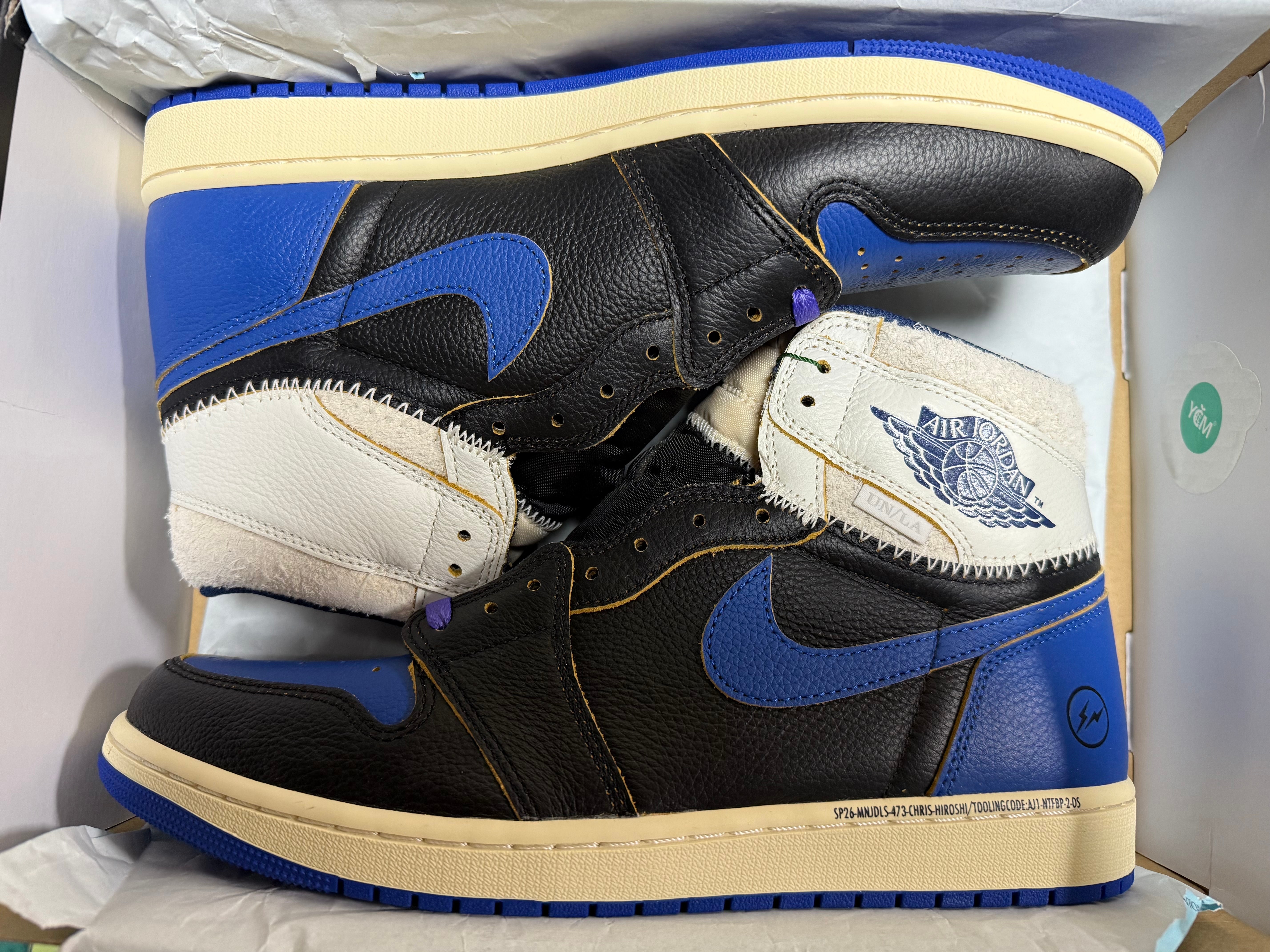 fragment design × UNION × Nike Air Jordan 1 High OG "Sport Royal"