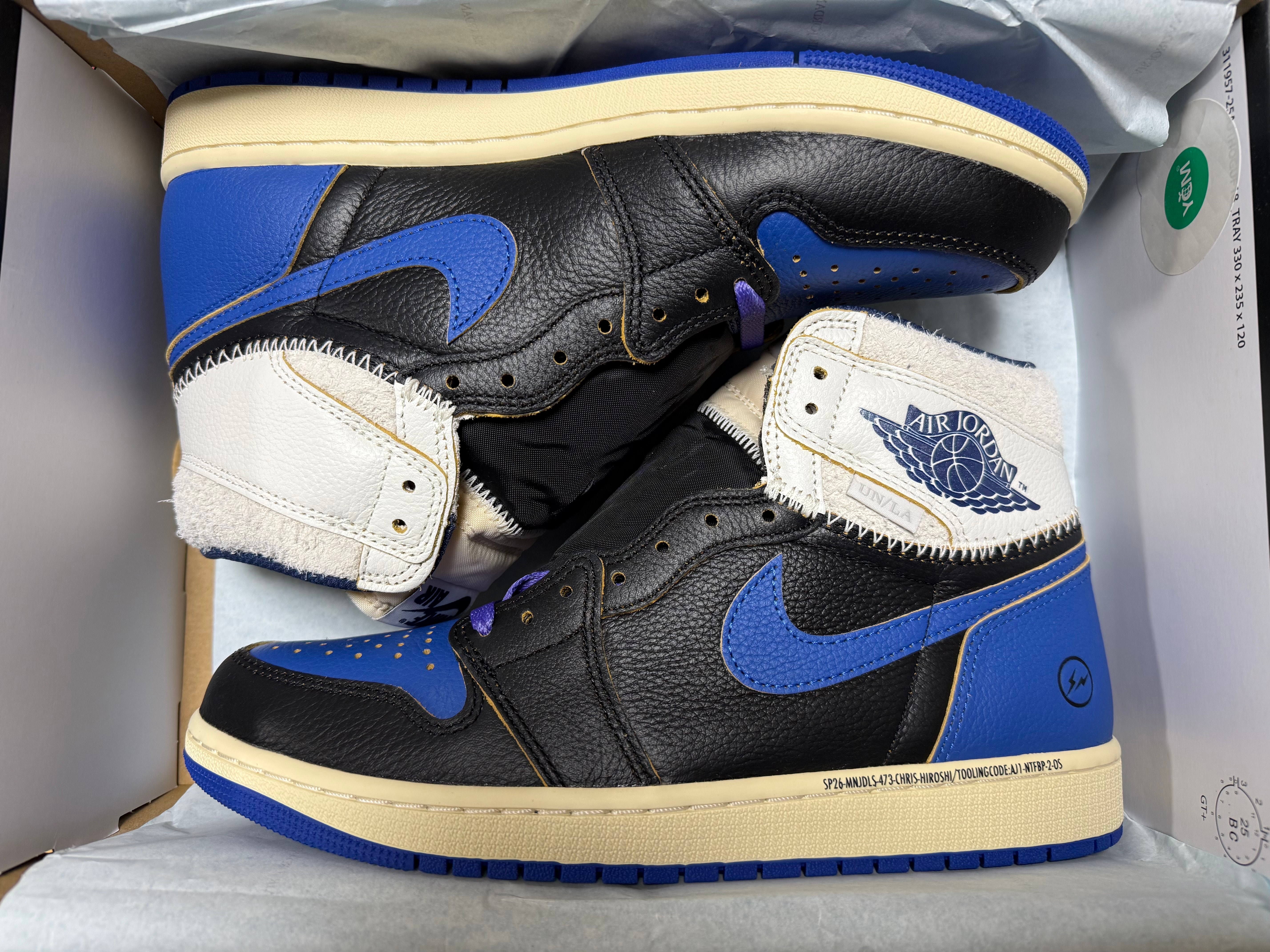 fragment design × UNION × Nike Air Jordan 1 High OG "Sport Royal"