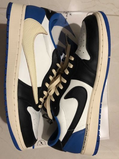 Travis Scott × fragment design × Nike Air Jordan 1 Low OG SP "Military Blue"