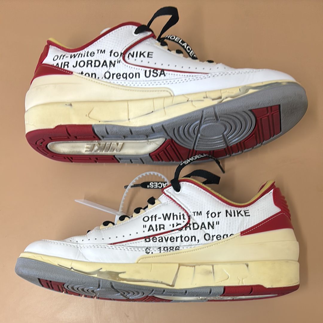 Off-White × Nike Air Jordan 2 Low "White and Varsity Red"