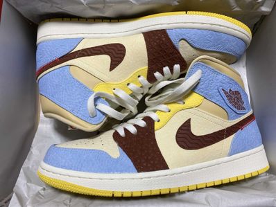 MAISON CHATEAU ROUGE × NIKE AIR JORDAN 1 MID SE "WHITE/LIGHT BLUE"