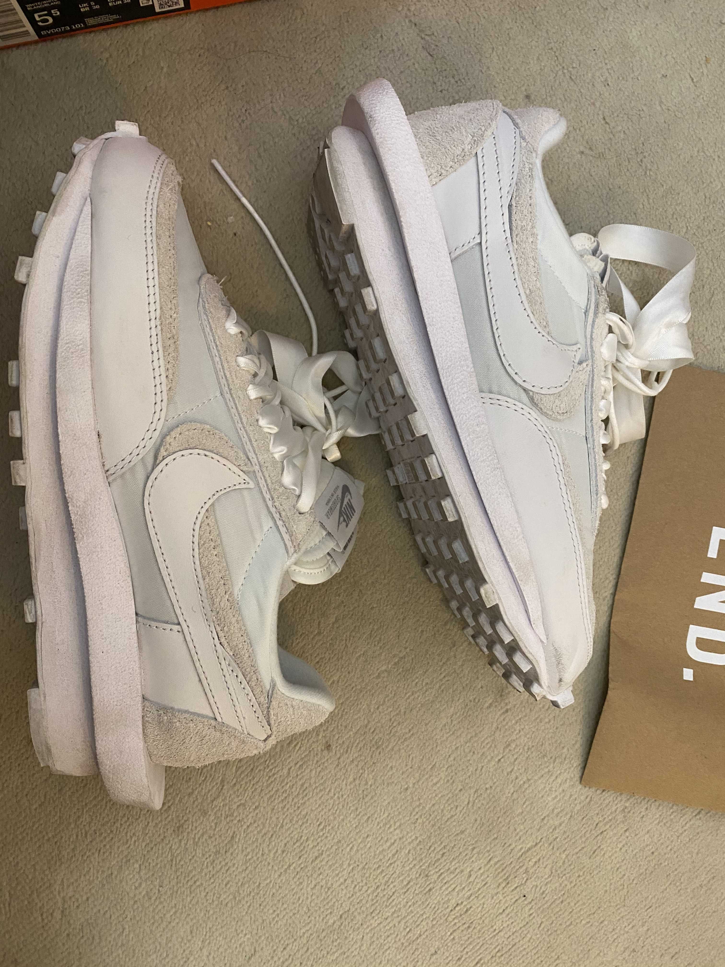 sacai × Nike LDV Waffle "Triple White"