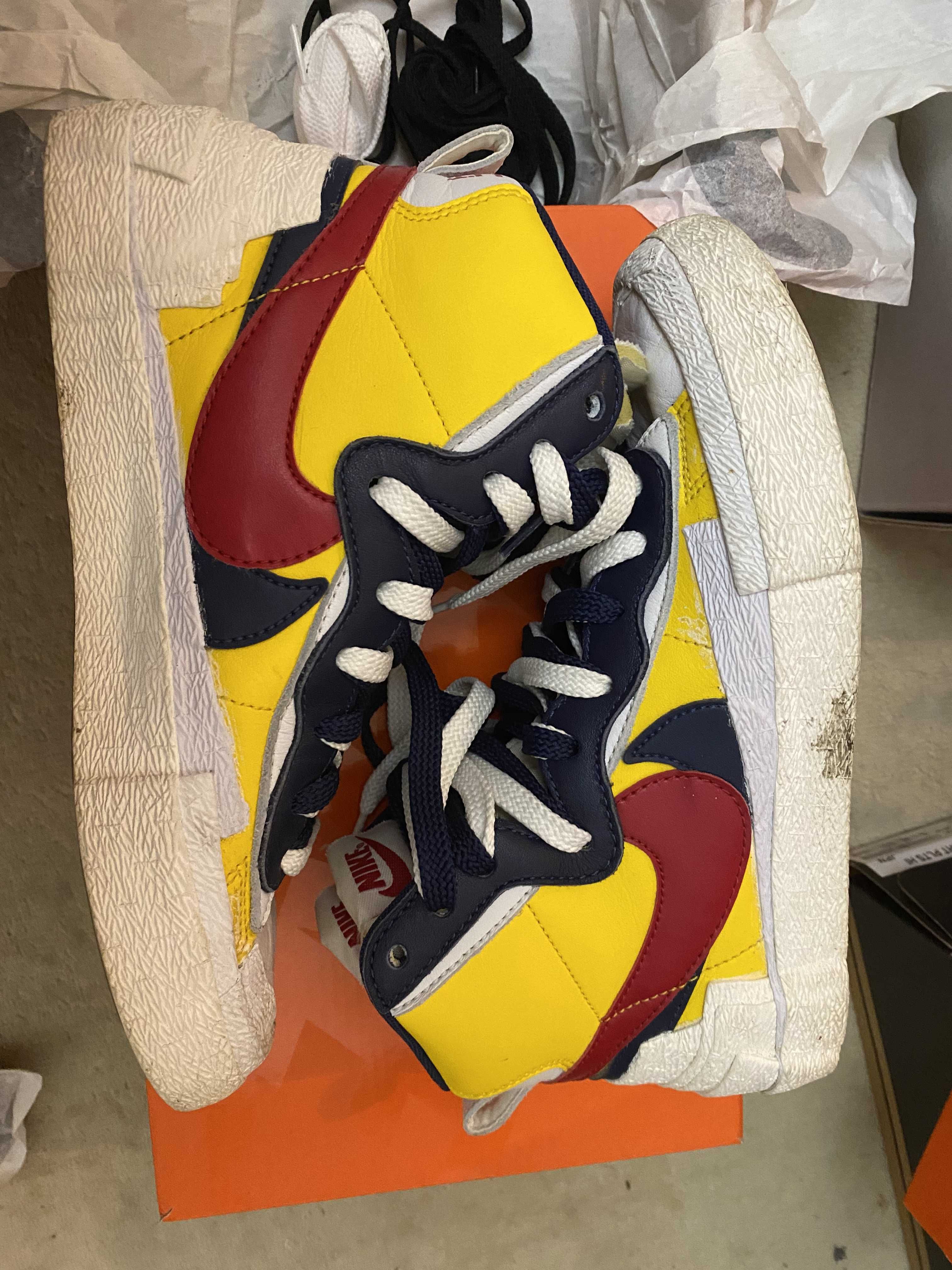 sacai × Nike Blazer Mid "Varsity Maize/Varsity Red"