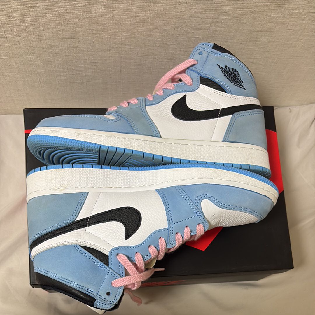 Nike GS Air Jordan 1 High "White/University Blue/Black"