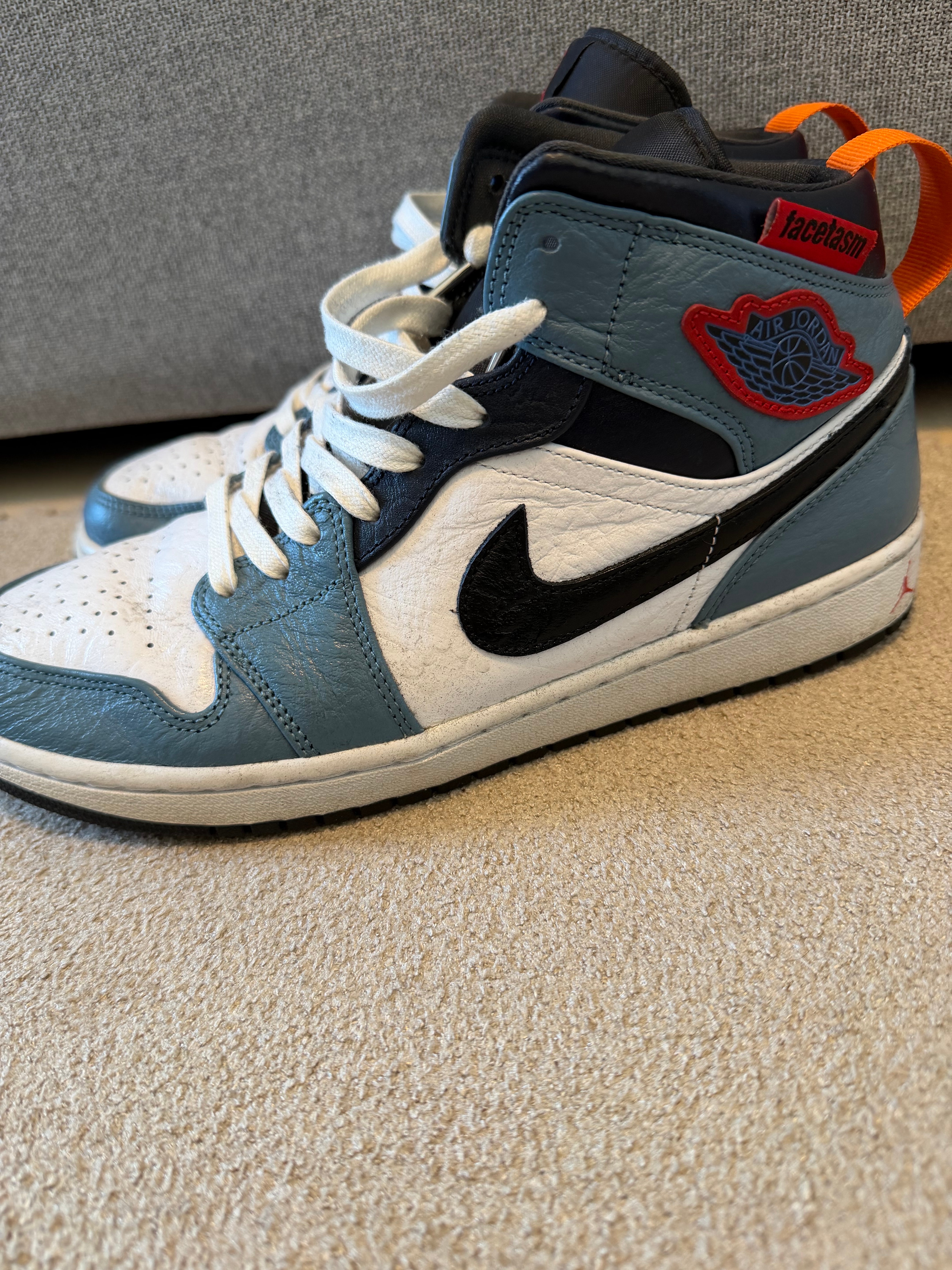 FACETASM × Nike Air Jordan 1 Mid "White/Navy"