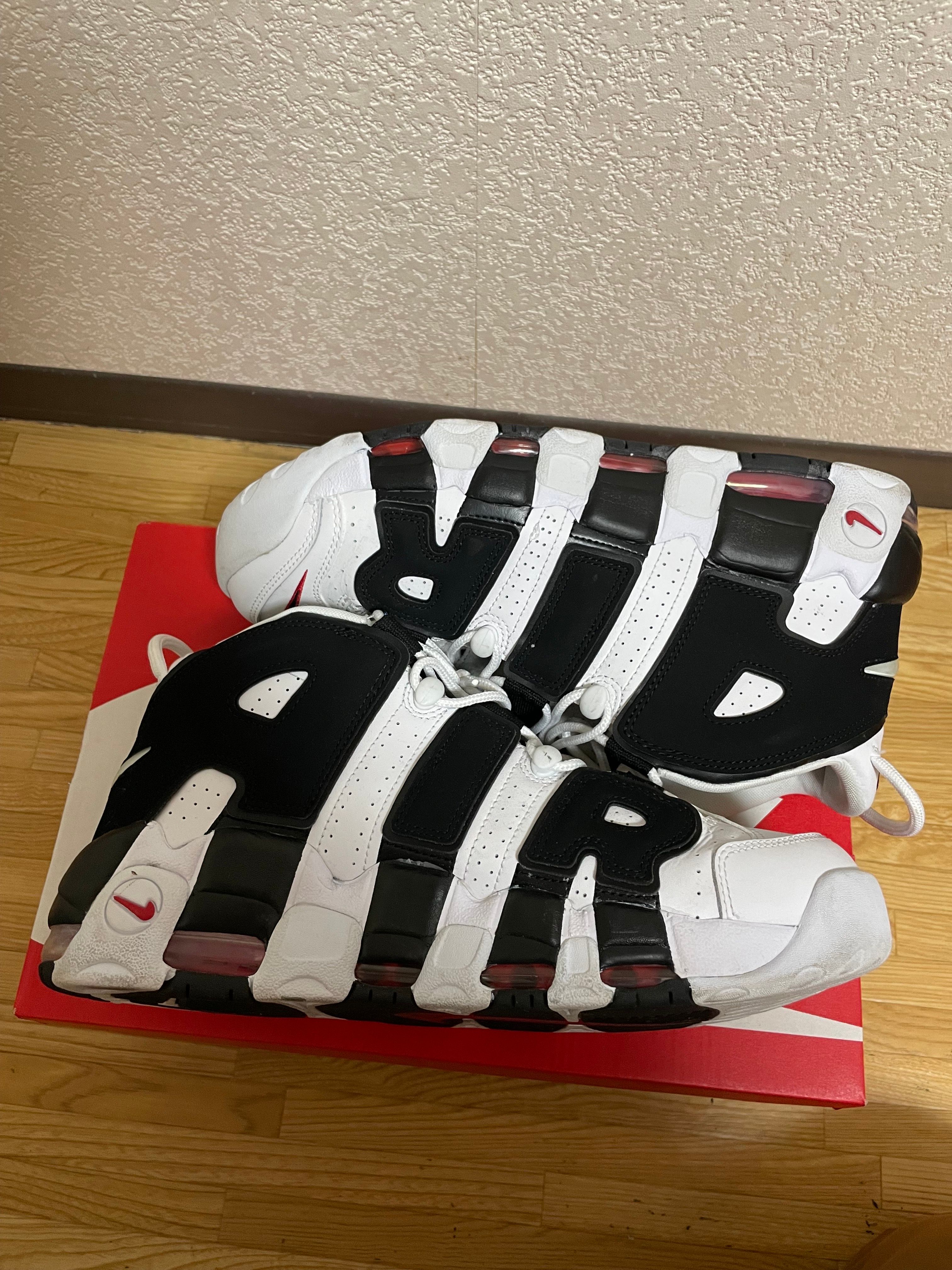 NIKE AIR MORE UPTEMPO "WHITE/BLACK/UNIVERSITY RED"(2020)