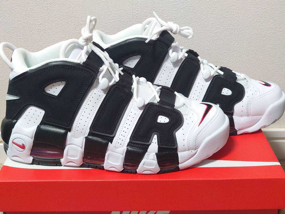 NIKE AIR MORE UPTEMPO "WHITE/BLACK/UNIVERSITY RED"(2020)