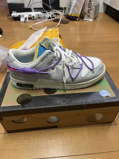 Off-White × Nike Dunk Low "Sail/Neutral Gray"