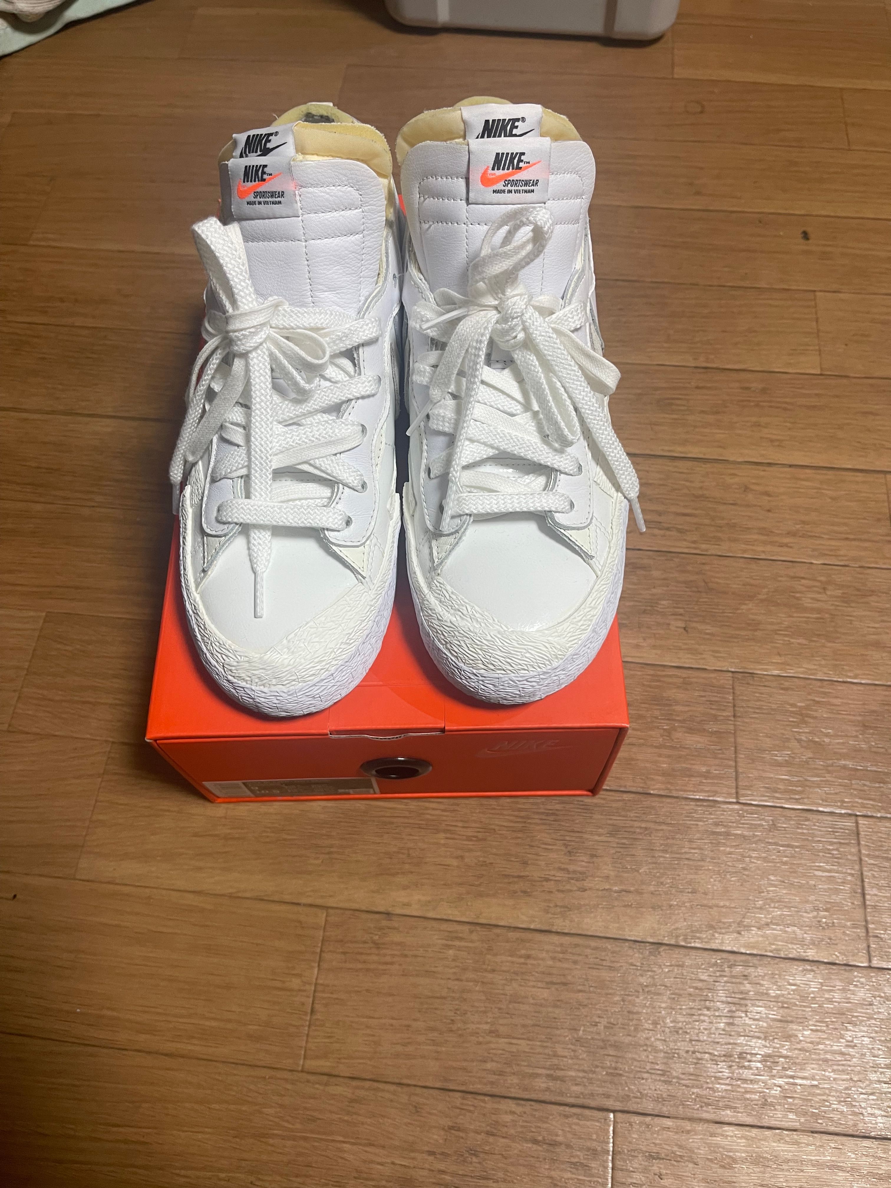 sacai × Nike Blazer Low "White Patent Leather"