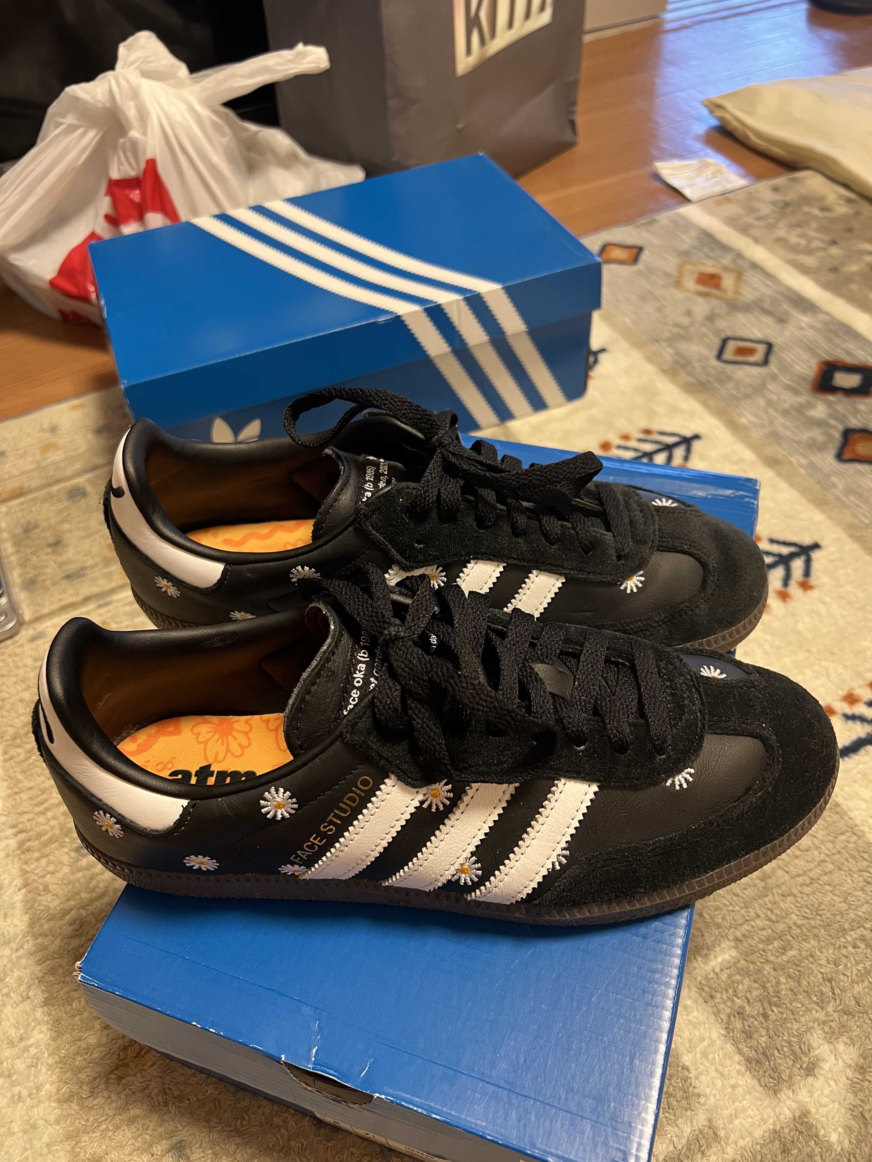 atmos × FACE × adidas Samba "Core Black/Footwear White"