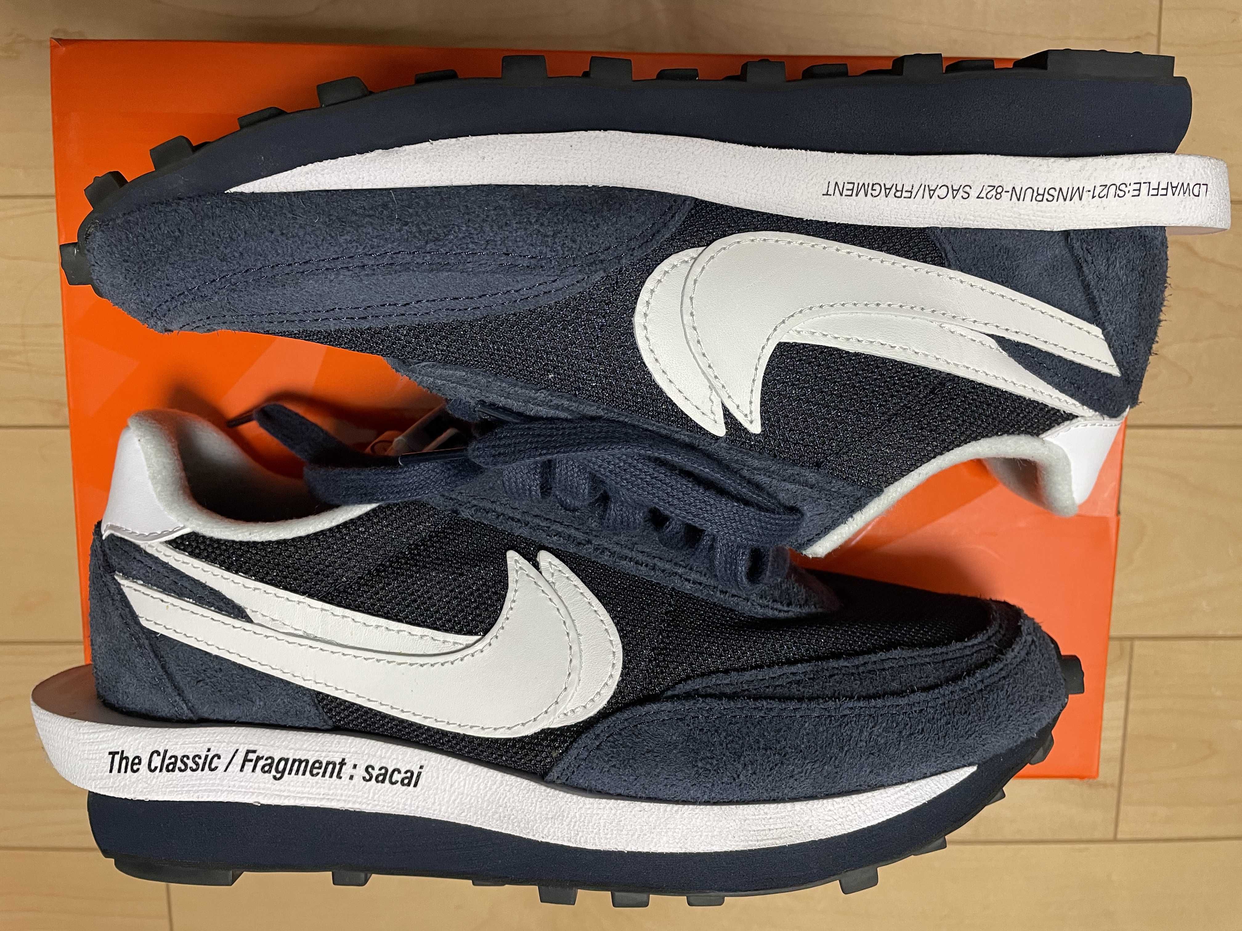 fragment design × sacai × Nike LD Waffle "Blackended Blue"