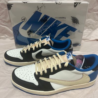 Travis Scott × fragment design × Nike Air Jordan 1 Low OG SP "Military Blue"