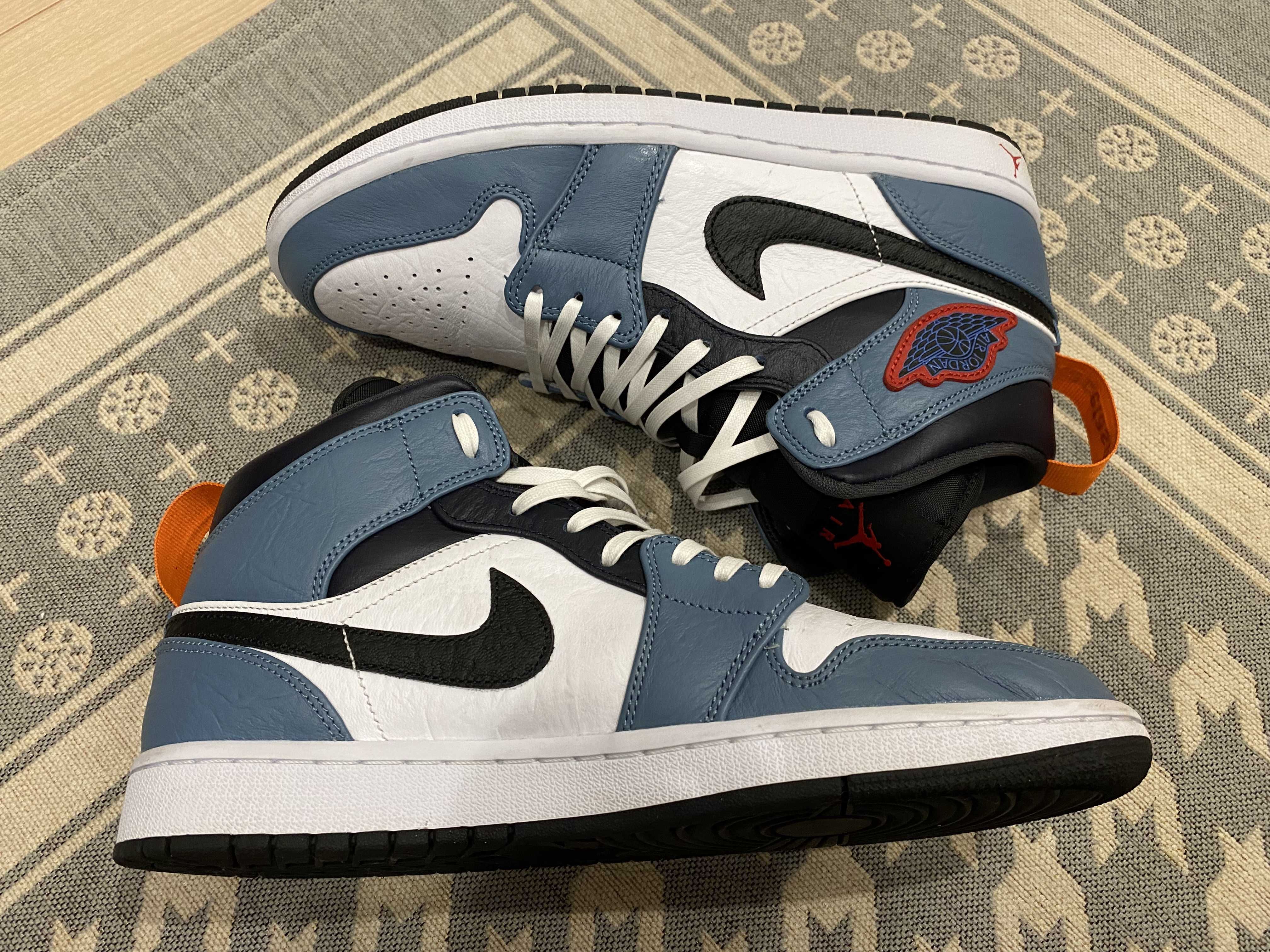 FACETASM × Nike Air Jordan 1 Mid "White/Navy"
