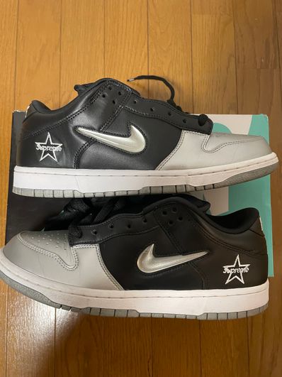 Supreme × Nike Dunk Low "Metallic Silver/Black"