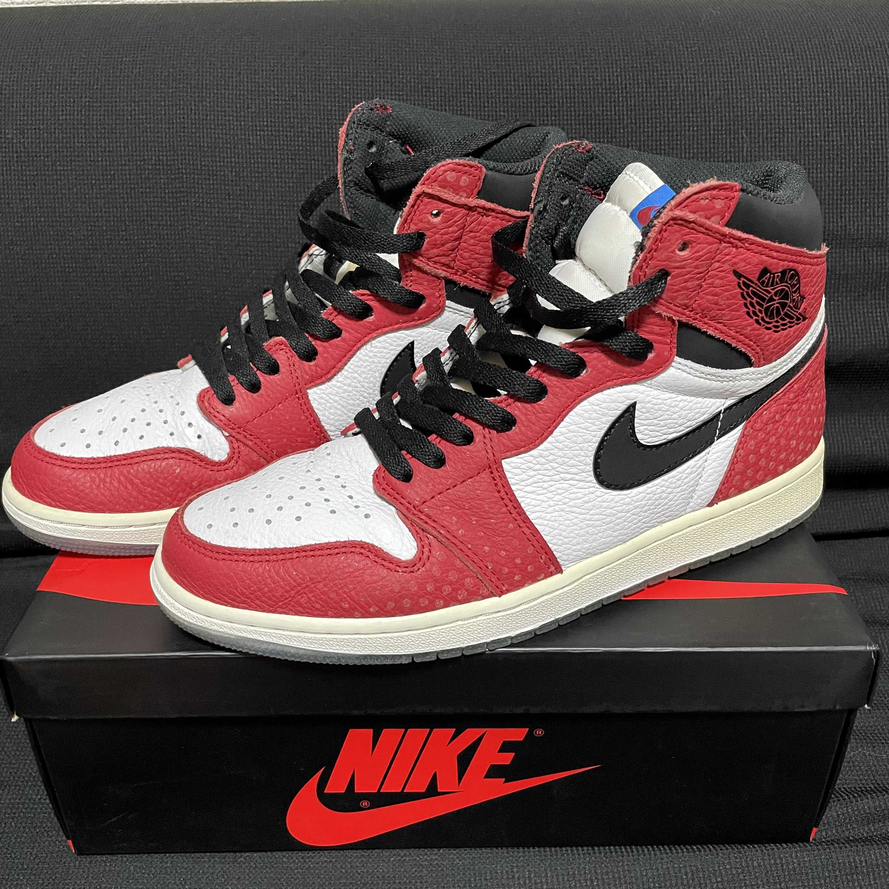 Spiderman × Nike Air Jordan 1 Origin Story "Gym Red/White/Photo Blue/Black"