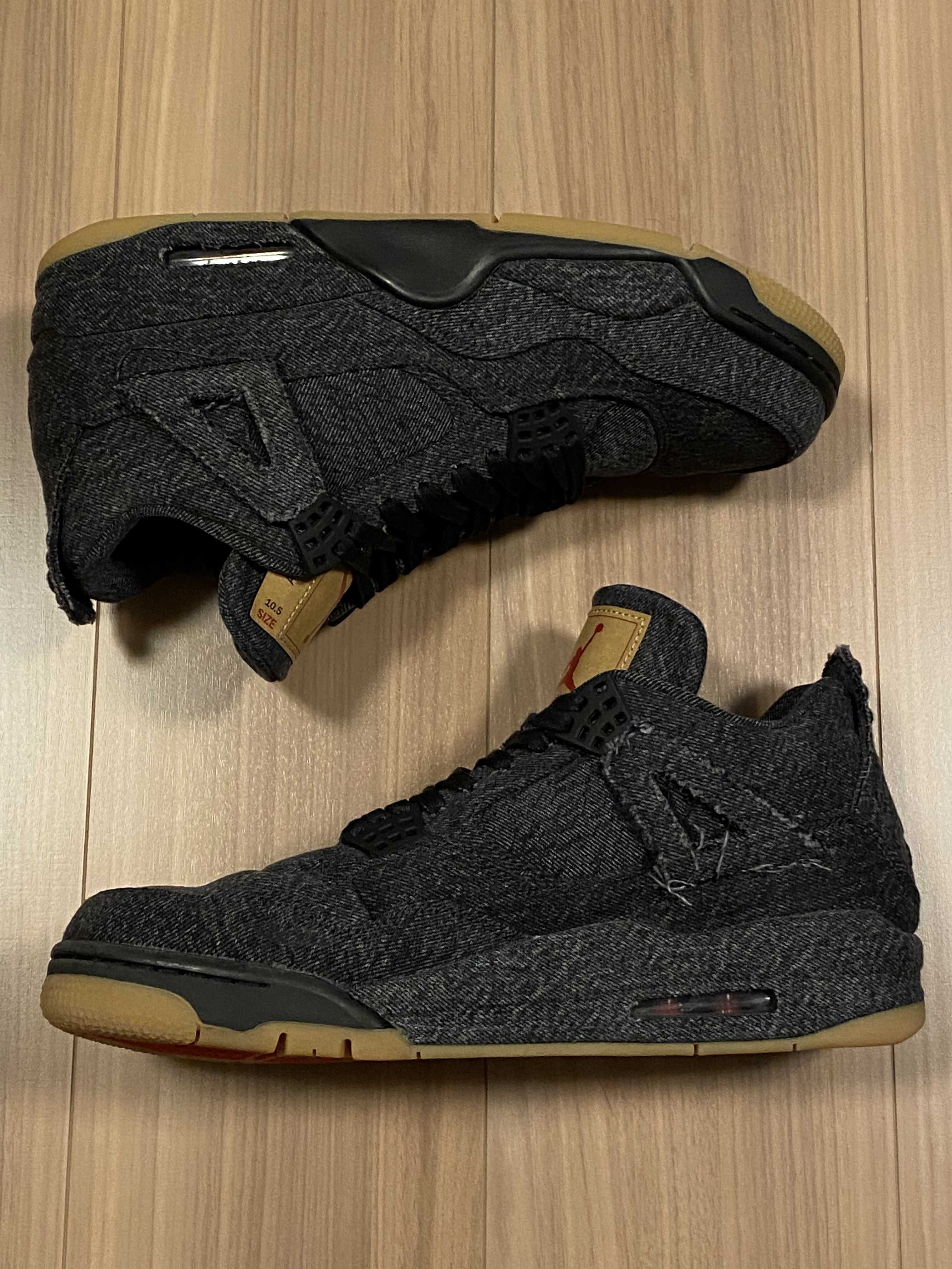 Nike × Levi's Air Jordan 4 "Black Denim" (Tag: LEVIS®)