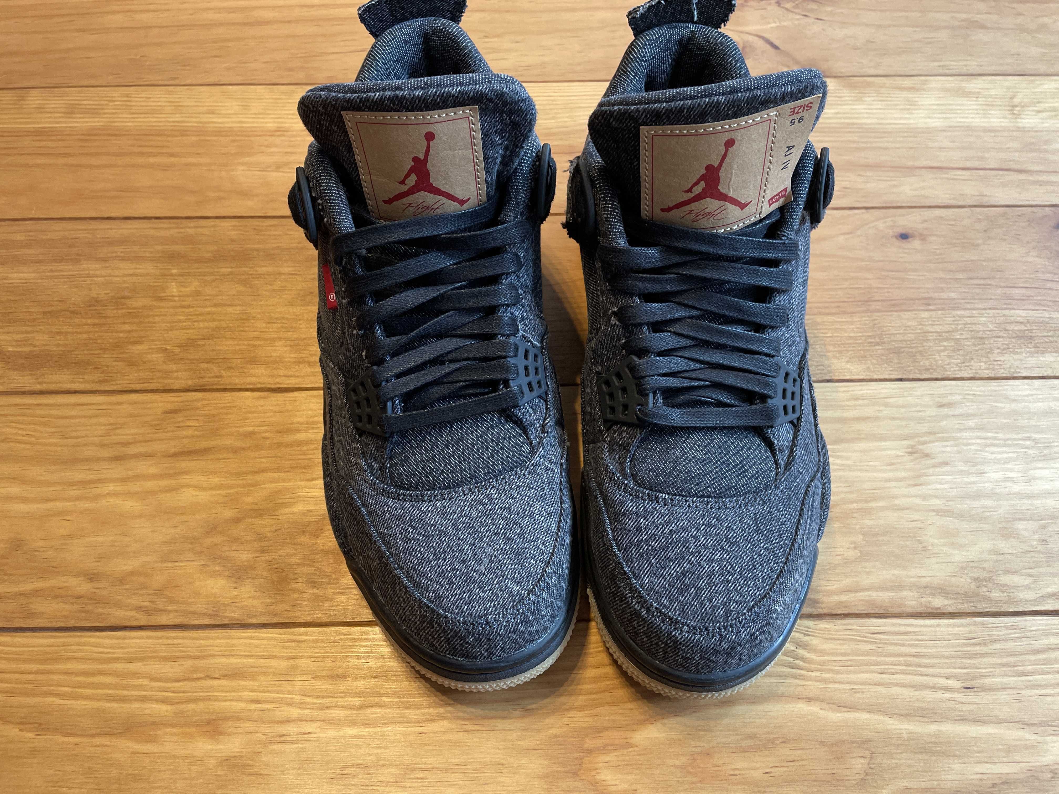 Nike × Levi's Air Jordan 4 "Black Denim" (Tag: LEVIS®)