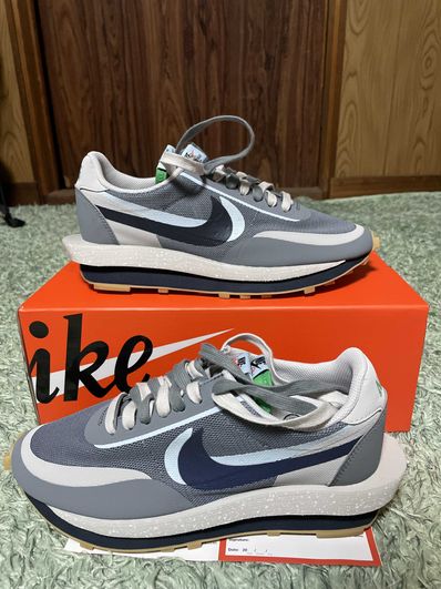 CLOT × Sacai × Nike LD Waffle "Grey Obsidian/Cool Grey"