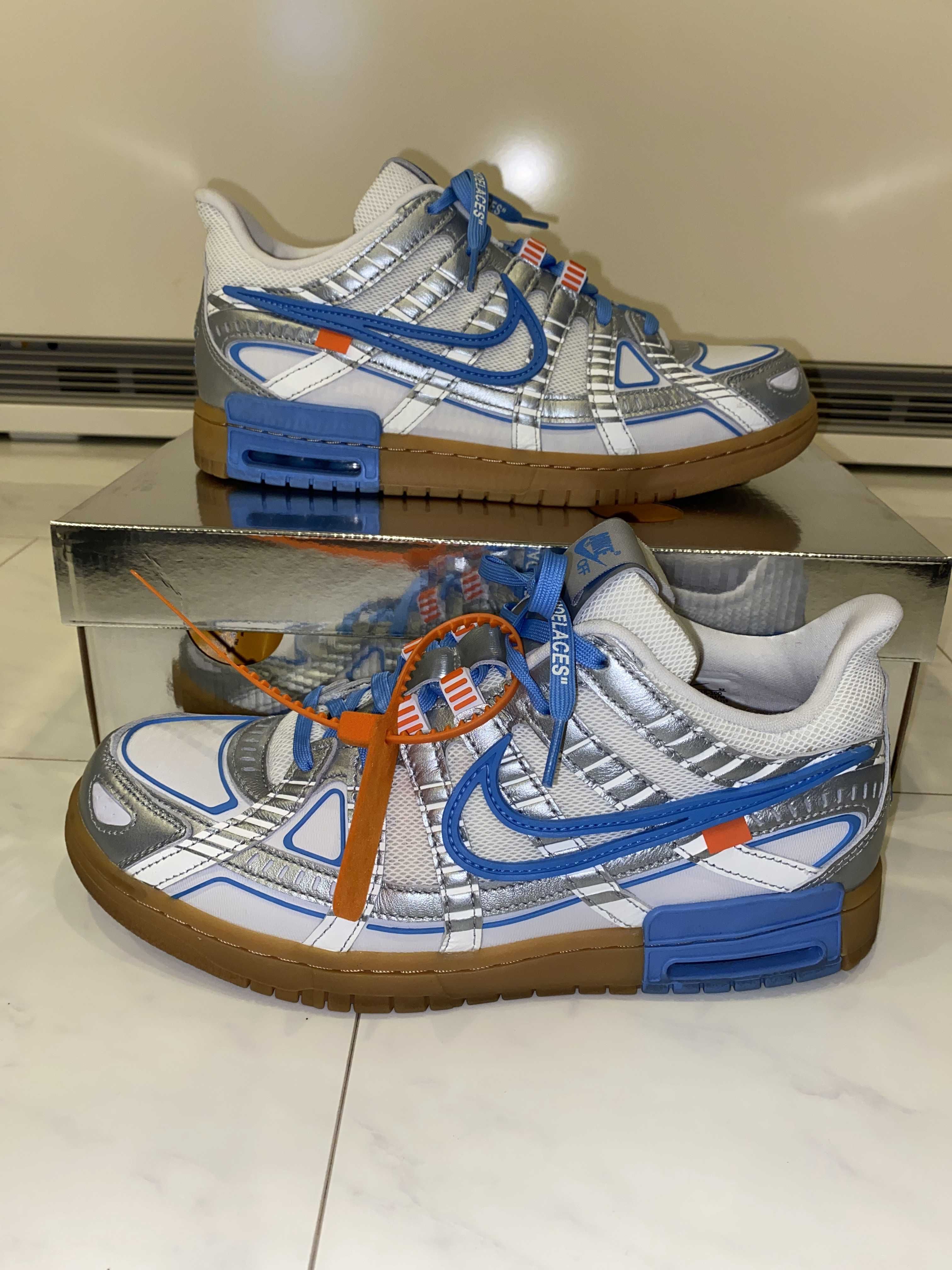 Off-White × Nike Air Rubber Dunk "White/University Blue"